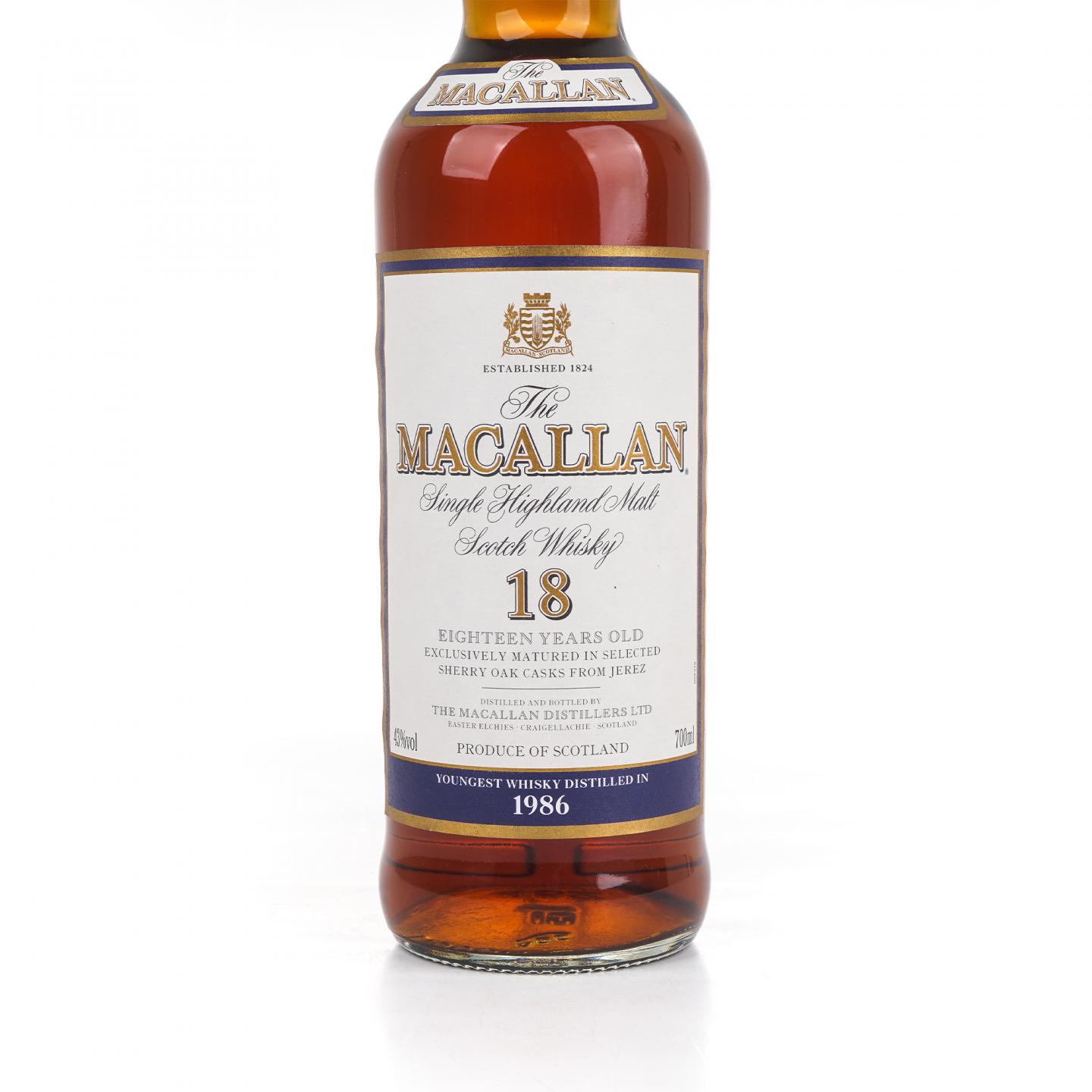 麦卡伦 18年 1986 雪莉桶