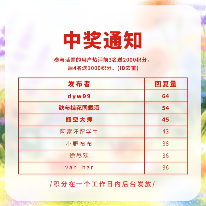 开奖了，朋友们