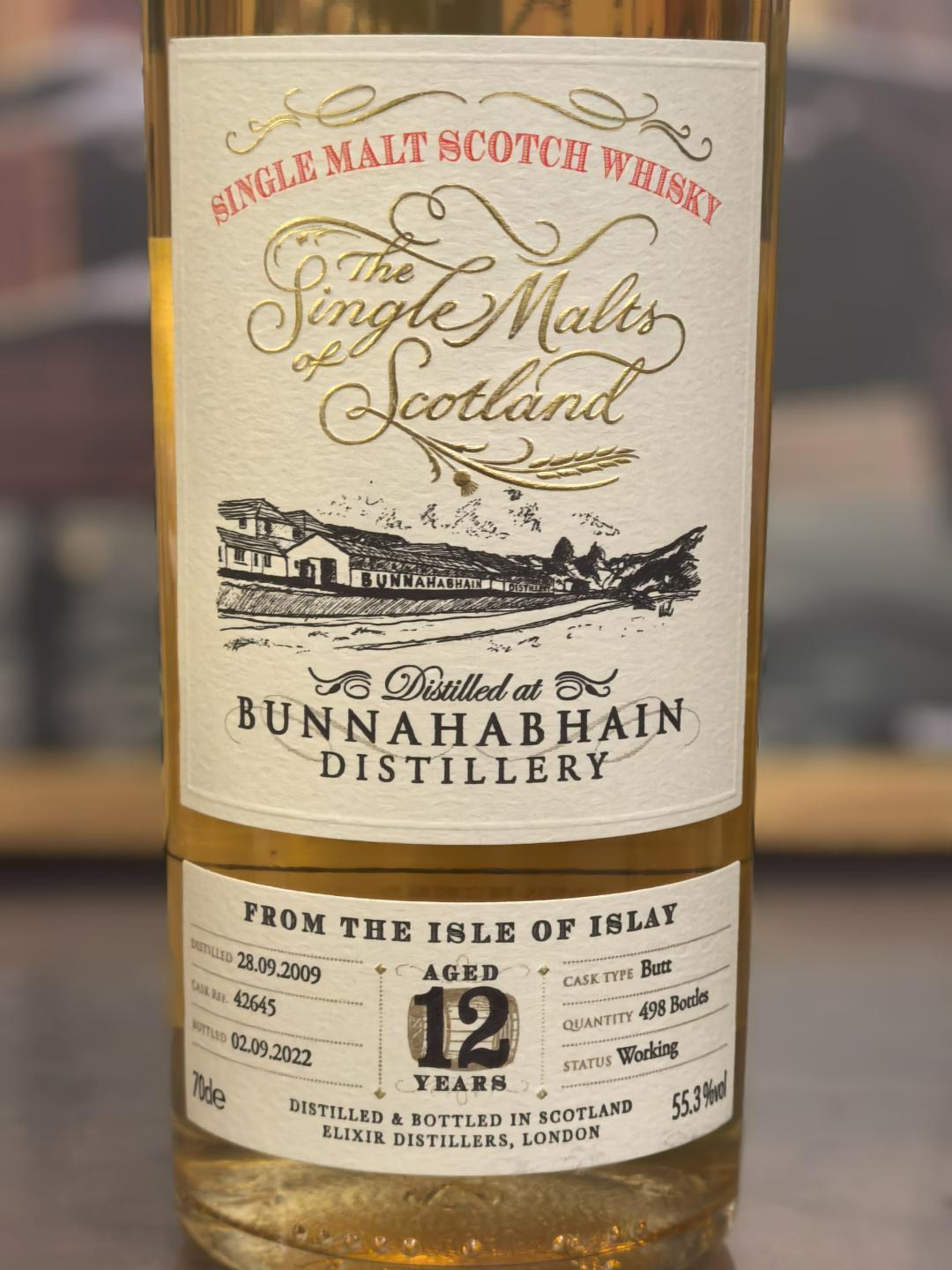 Bunnahabhain布纳哈本12年单桶桶强 SMOS 到付