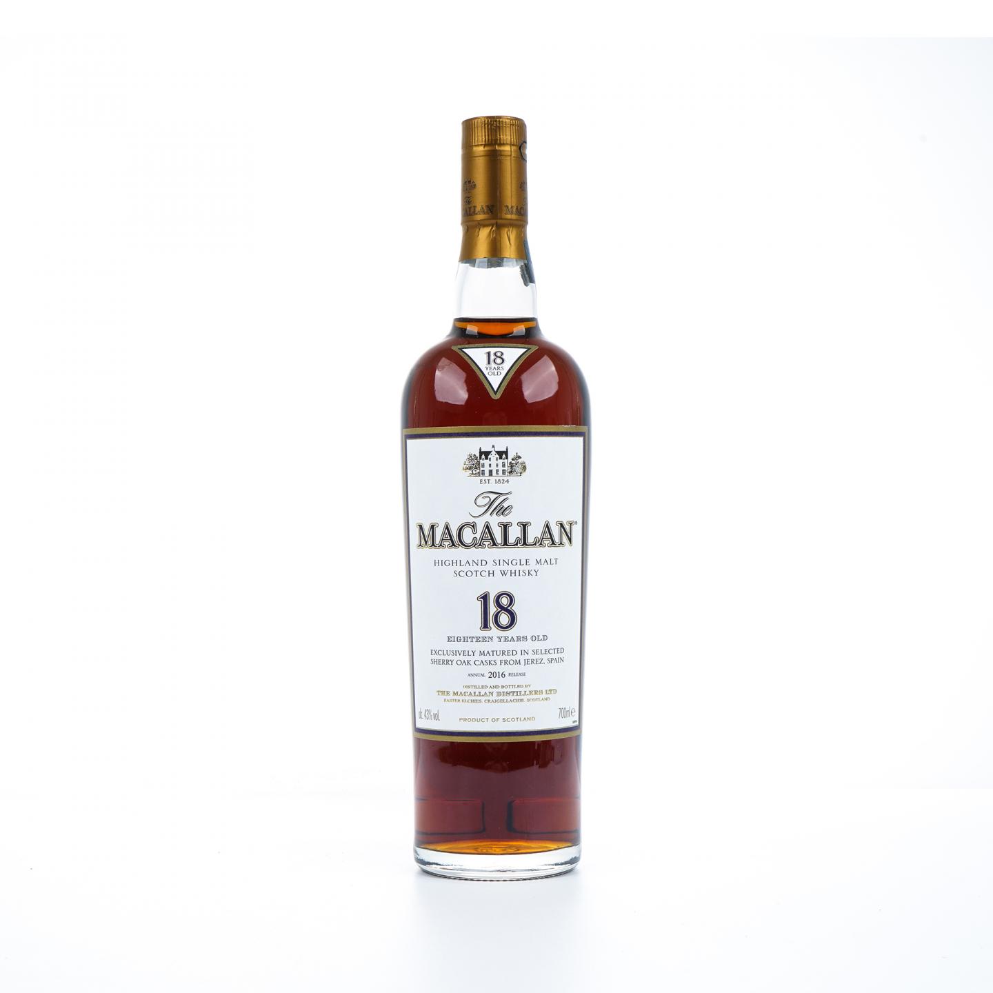 麦卡伦 18年 2016 雪莉桶