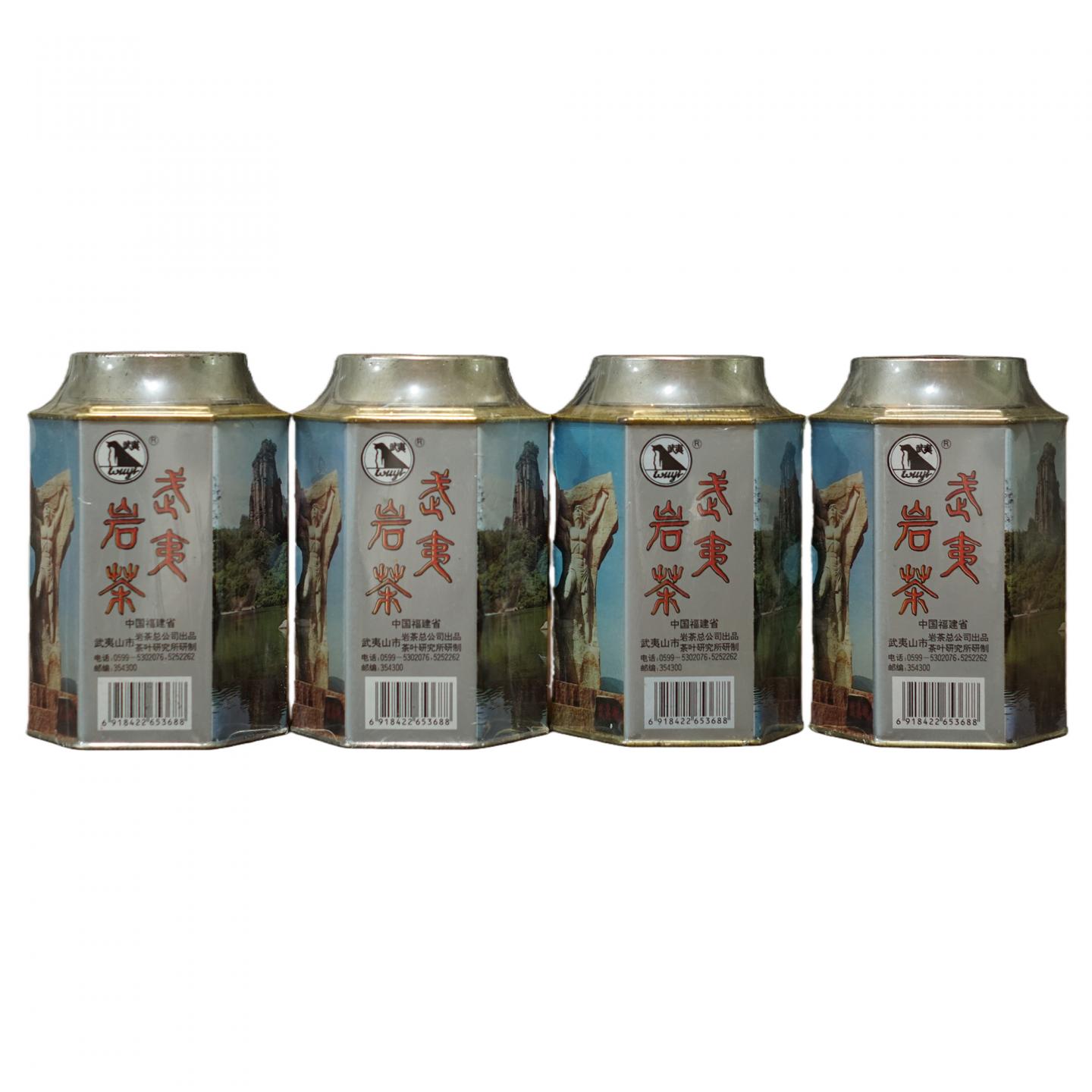 1990年代 岩茶总公司茶叶研究所 武夷岩茶一等品肉桂 4罐*125g 干仓