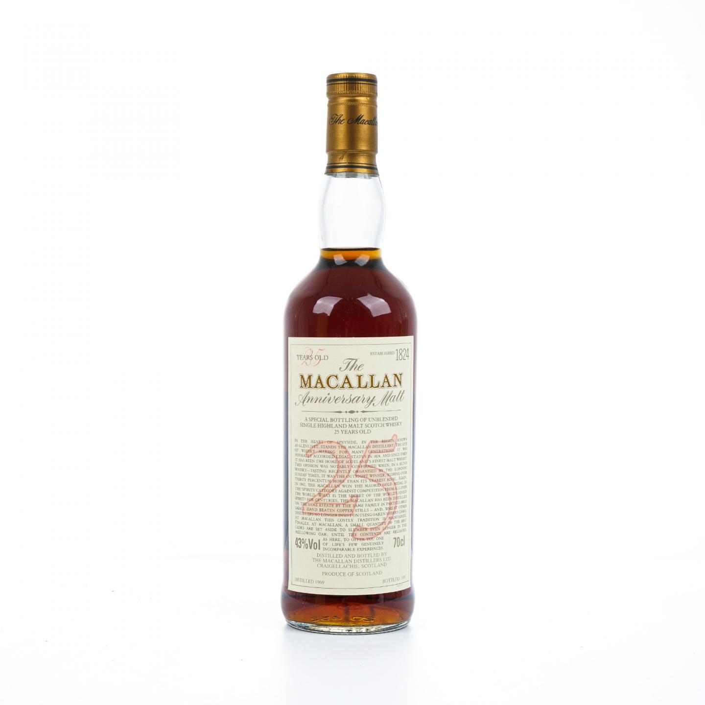 麦卡伦 25年 1969-1995 the Anniversary Malt系列