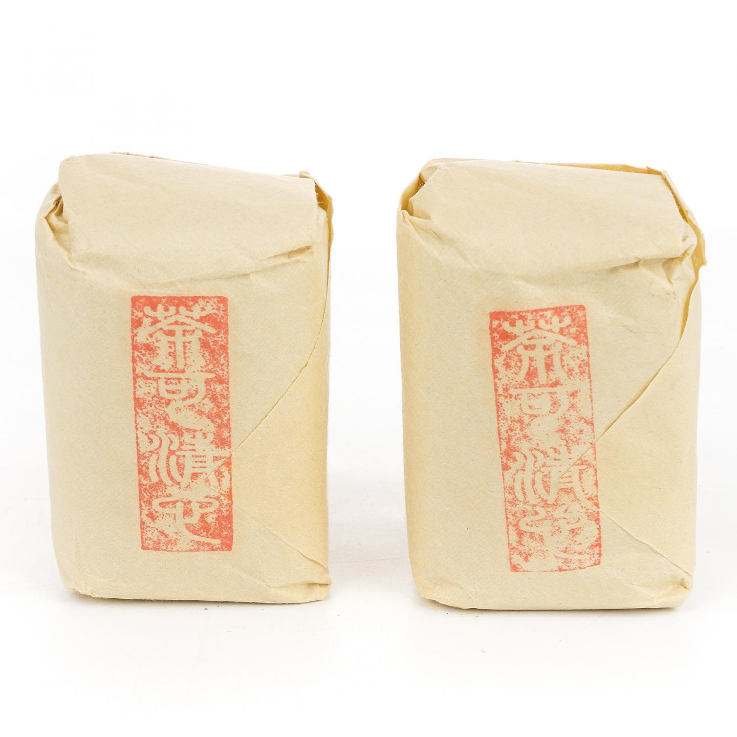 1990年代 中茶出口金记茶行 特级名枞白鸡冠 2包*50g 干仓