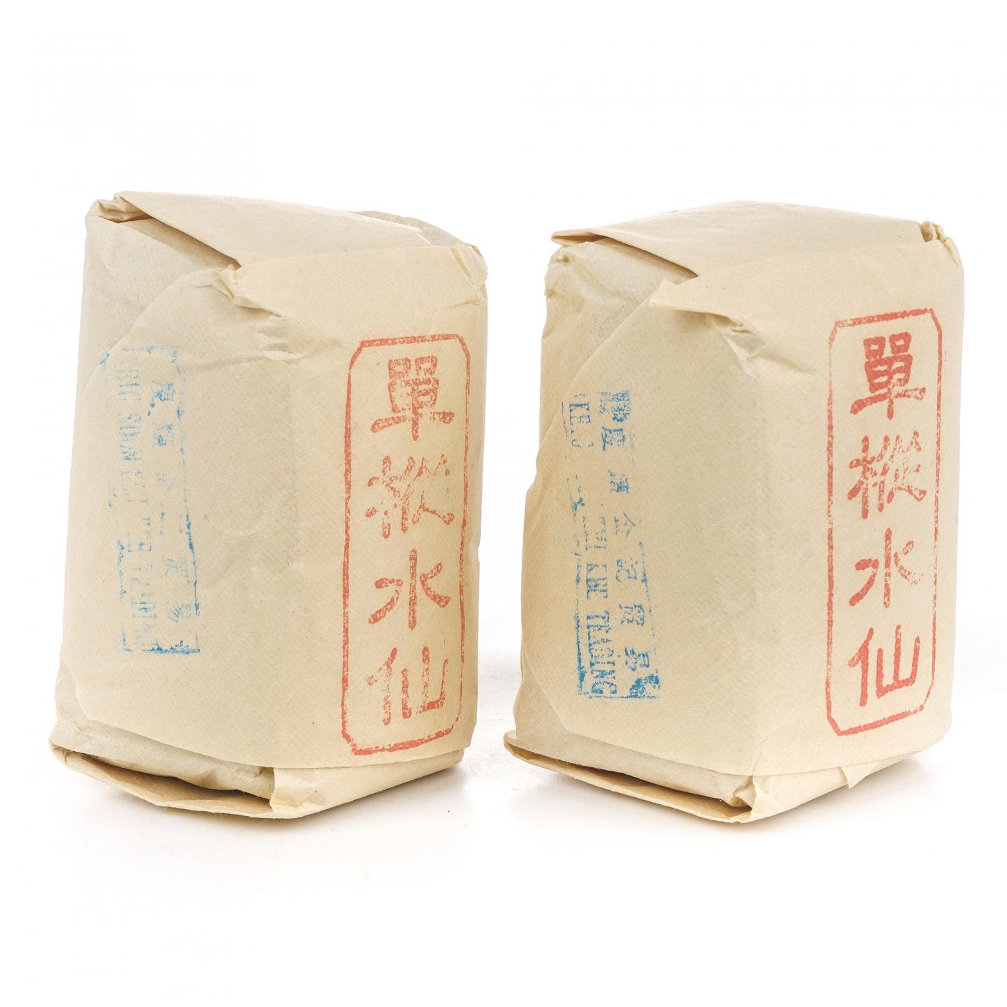 1990年代 中茶公司出口金记茶行 甲级武夷名枞单枞水仙 两包*50g 干仓