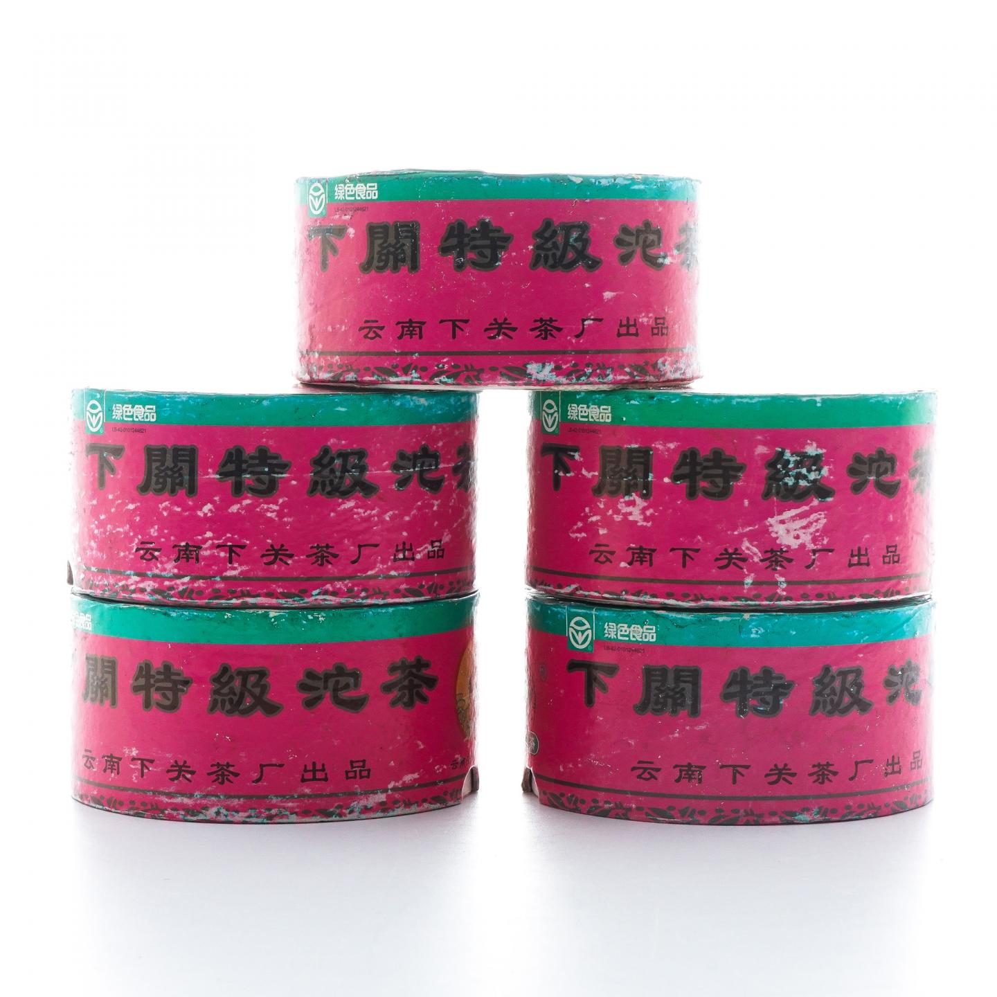 2004年 云南下关茶厂 下关特级沱茶 5盒组*约100克 干仓