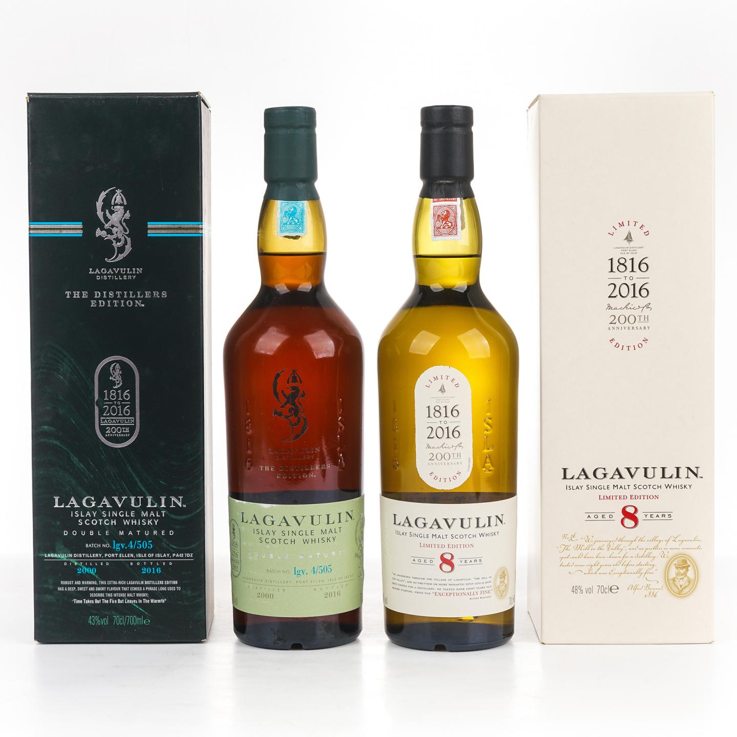 乐加维林 2016 蒸馏师版/8年 200周年酒厂纪念 2瓶组