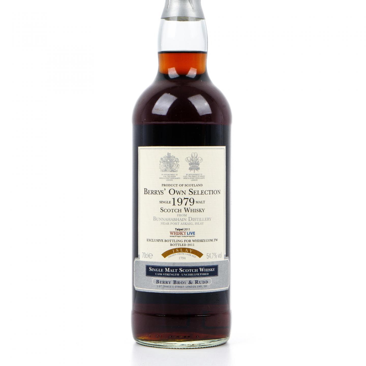 布纳哈本 1979-2011 雪莉桶 Berrys'