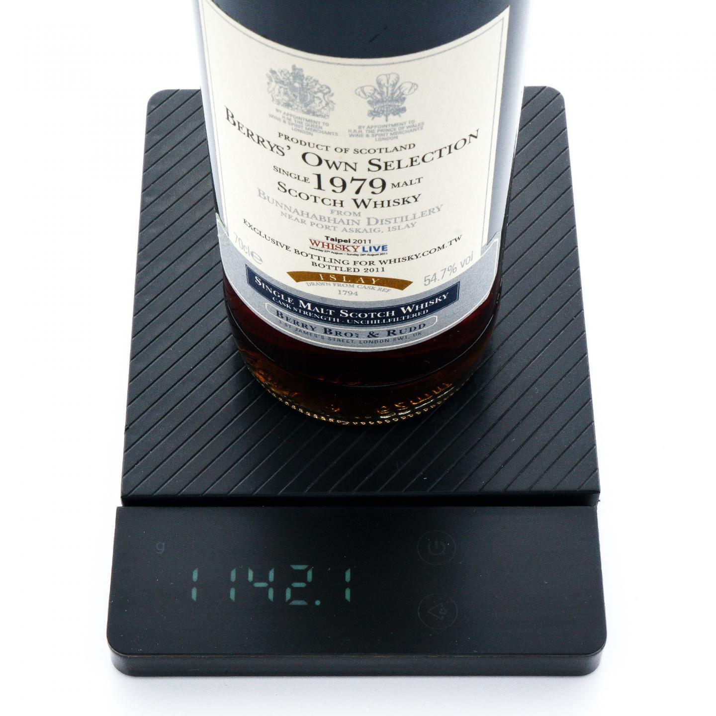 布纳哈本 1979-2011 雪莉桶 Berrys'