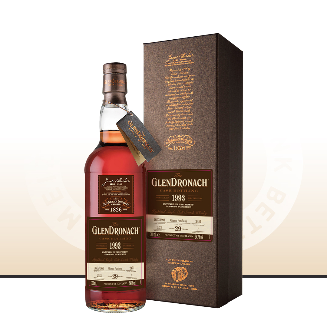 【桶号 2451】Glendronach 格兰多纳 1993单桶 29年 单一麦芽威士忌