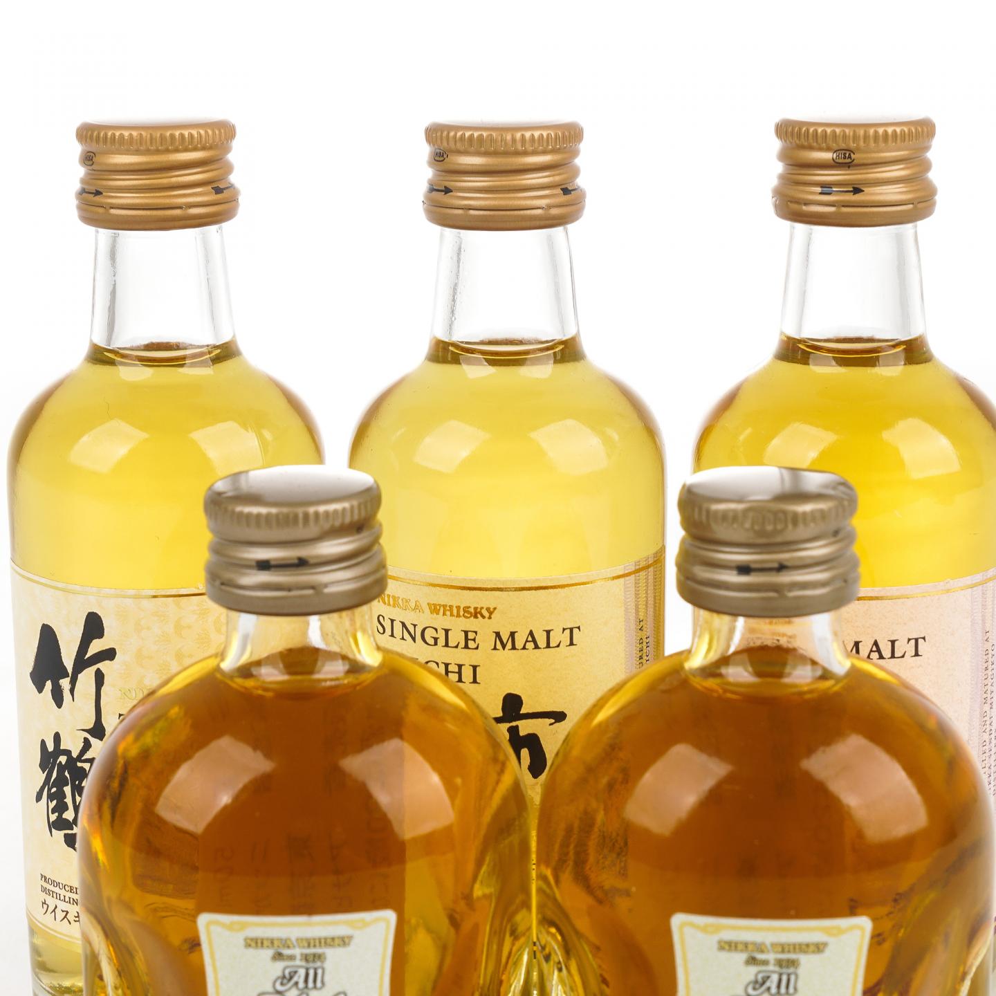 【酒版】余市/宫城峡/竹鹤/All Malt 5支组*50ml