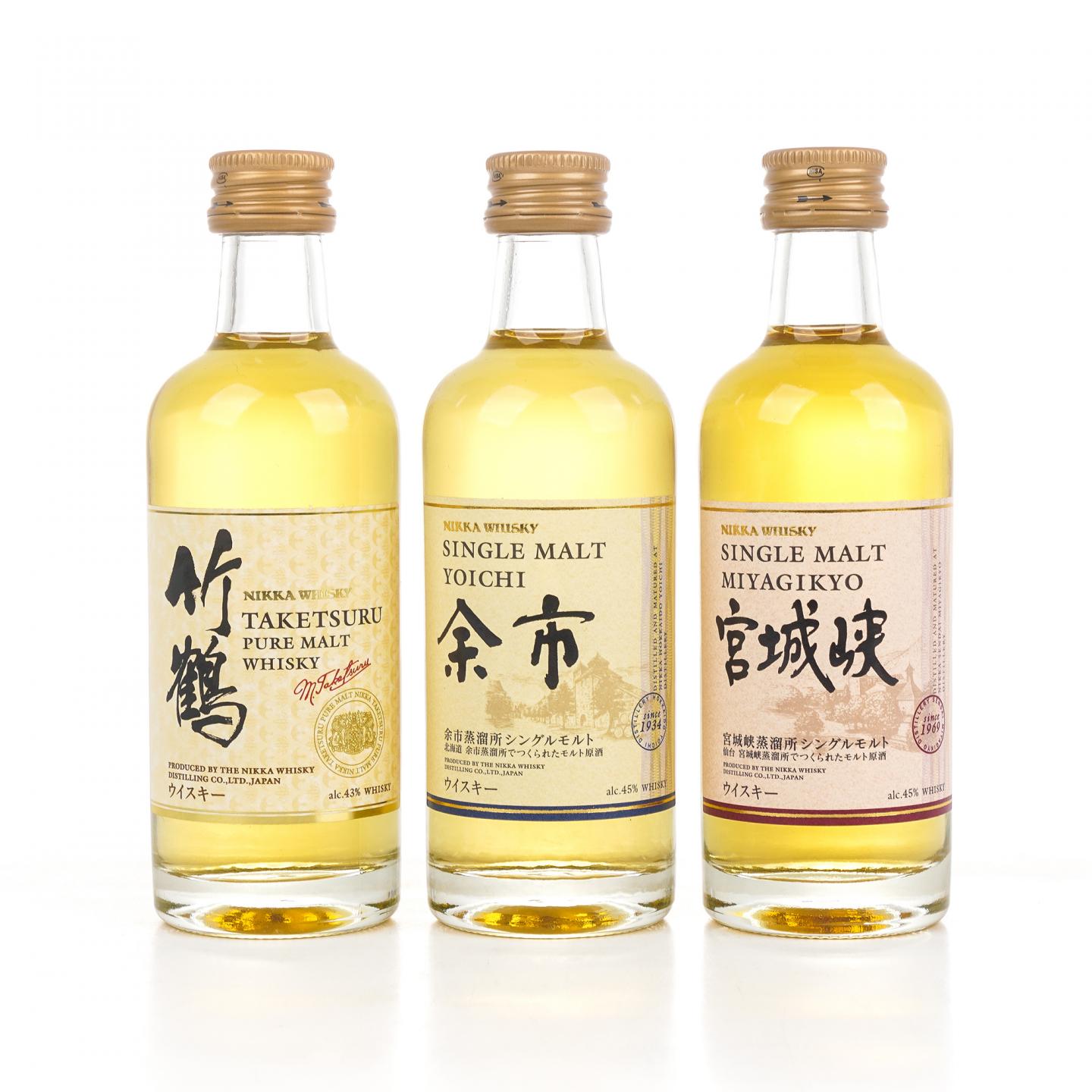 【酒版】余市/宫城峡/竹鹤/All Malt 5支组*50ml