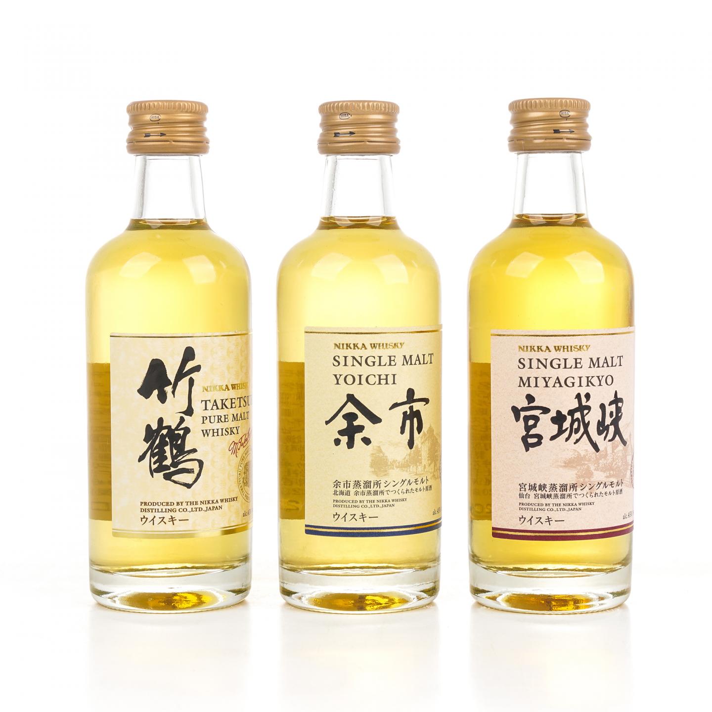 【酒版】余市/宫城峡/竹鹤/All Malt 5支组*50ml