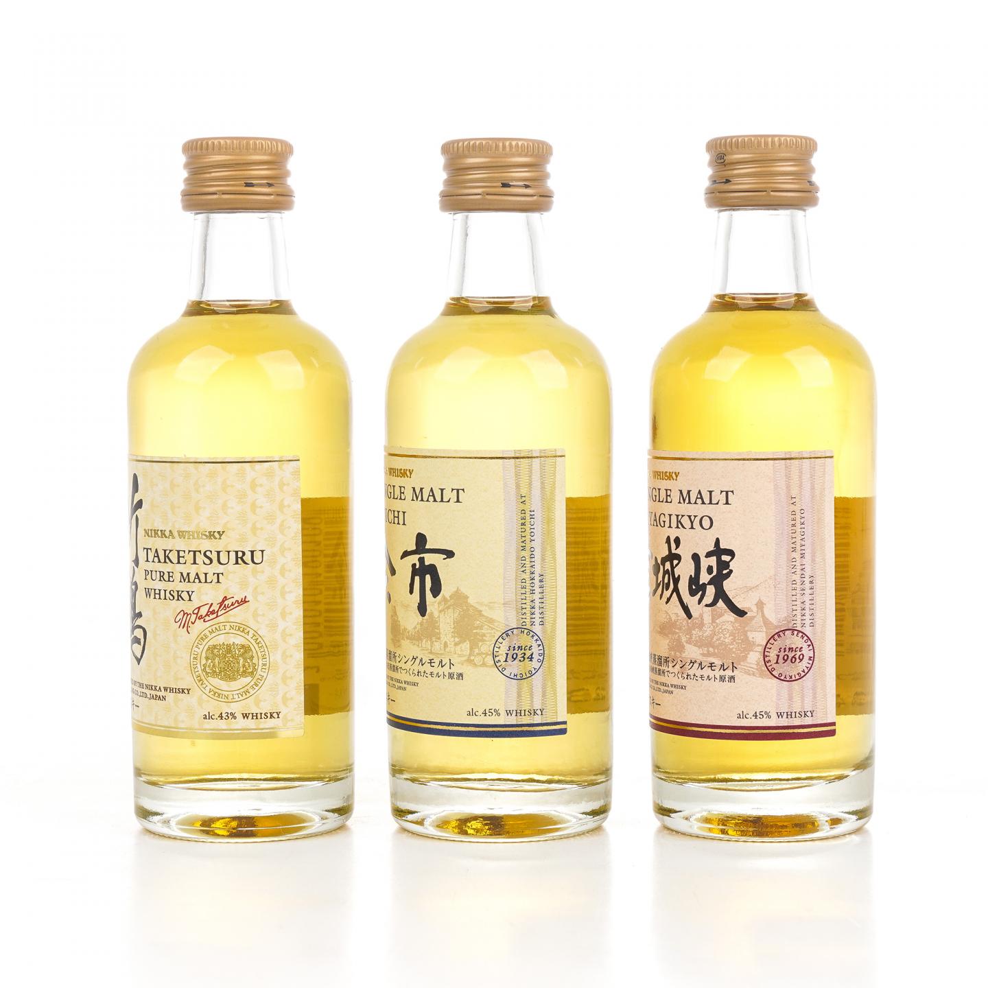 【酒版】余市/宫城峡/竹鹤/All Malt 5支组*50ml