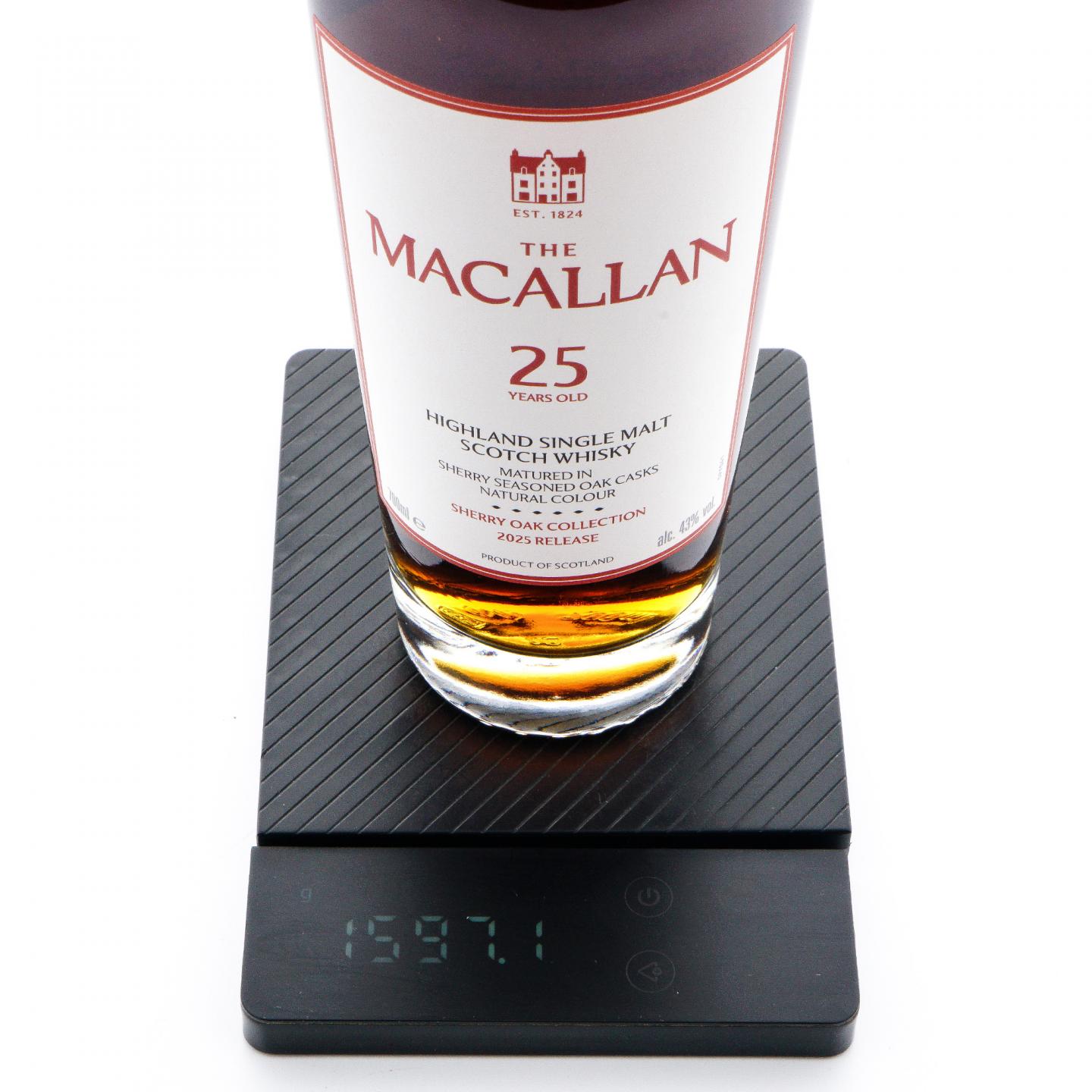 麦卡伦 25年 2025 雪莉桶 木礼盒 43%Vol.