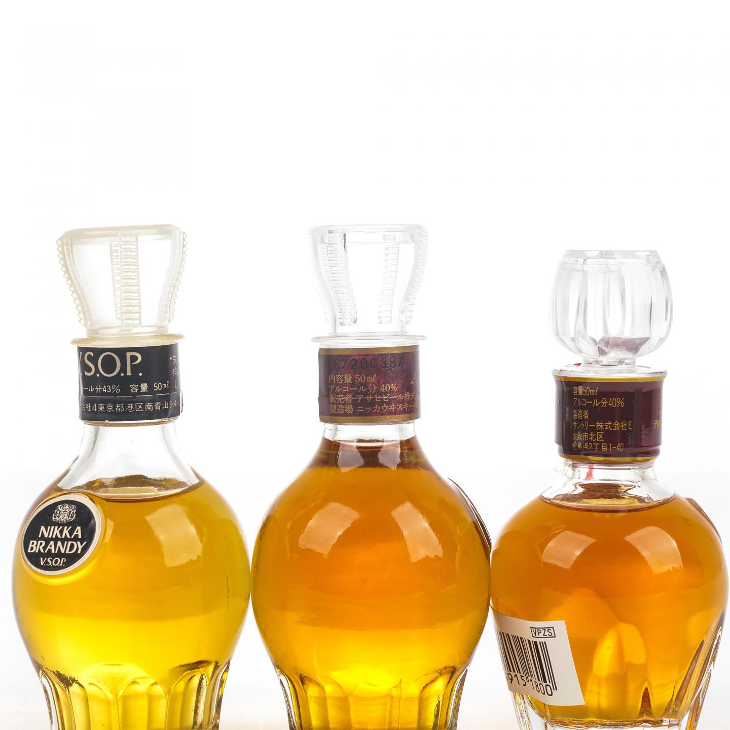 【酒版】三得利 Expo '70 威士忌 50ml+三得利 金花标白兰地 /Nikka 白兰地 50ml*3