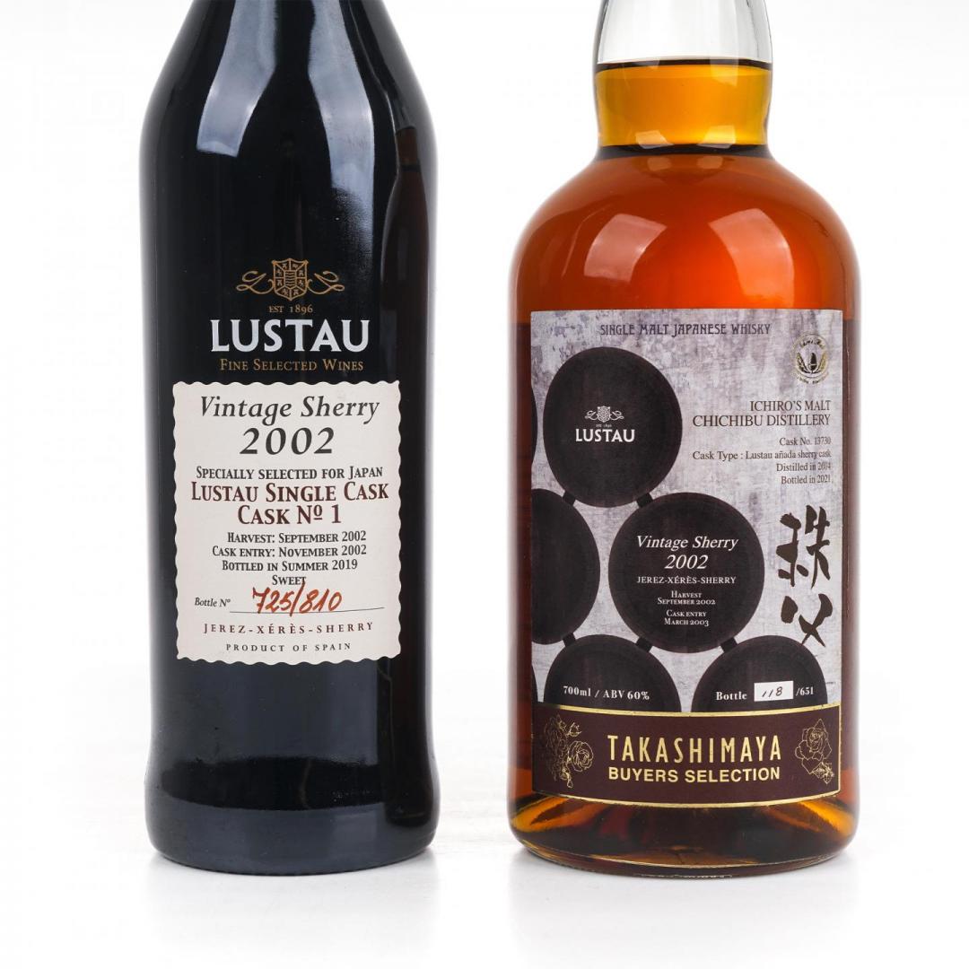【奢华礼盒】秩父2014-2021/LUSTAU2002-2019 7年雪莉单桶单一麦芽威士忌/17年单桶雪莉酒礼盒装2只组 60/18.5% 700/500ml