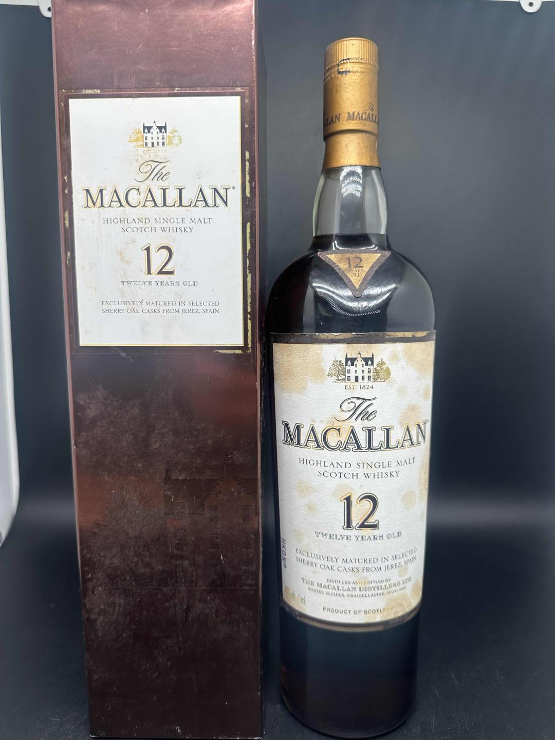 旧版麦卡伦12年1L装 标瑕疵