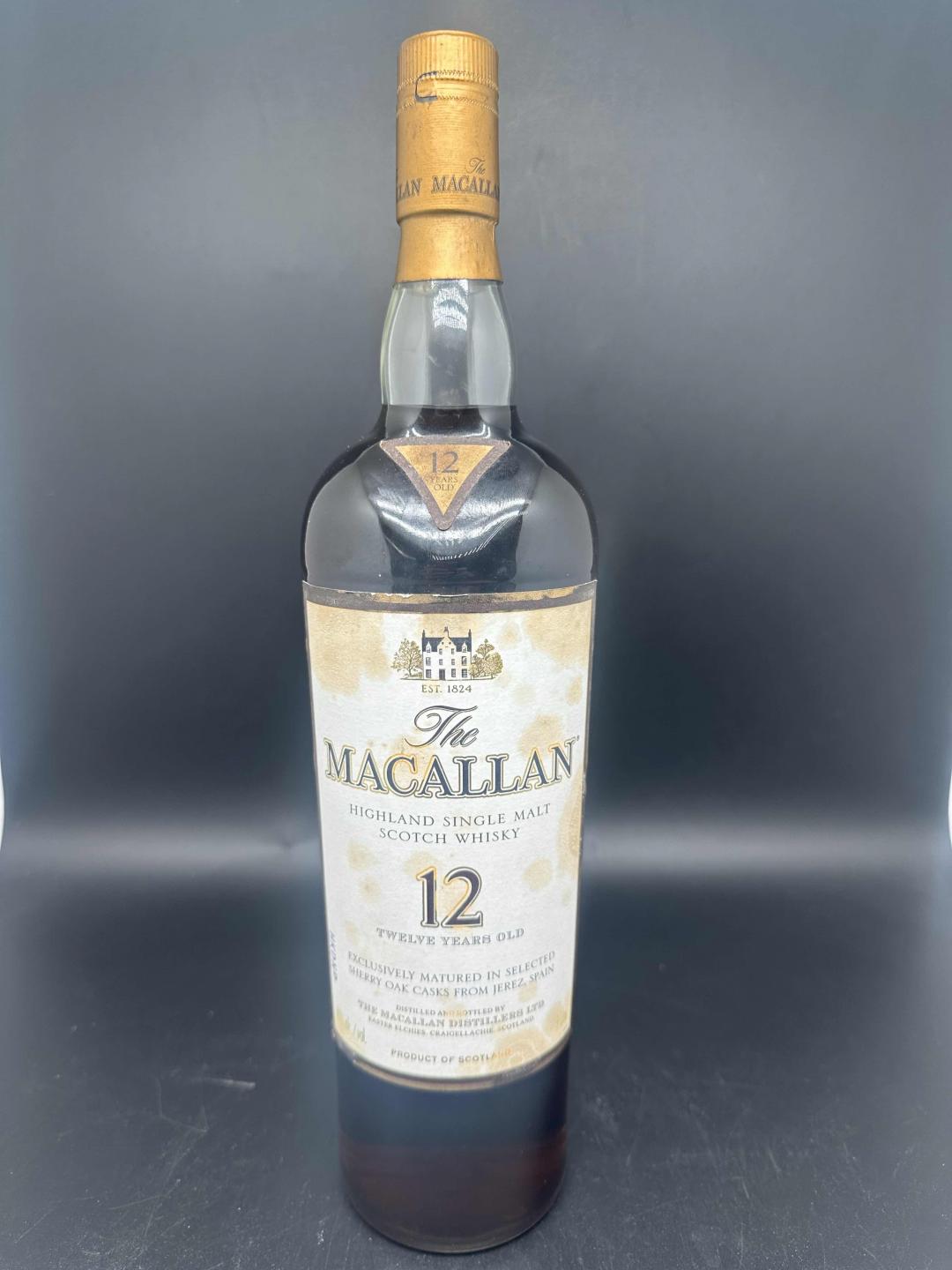 旧版麦卡伦12年1L装 标瑕疵