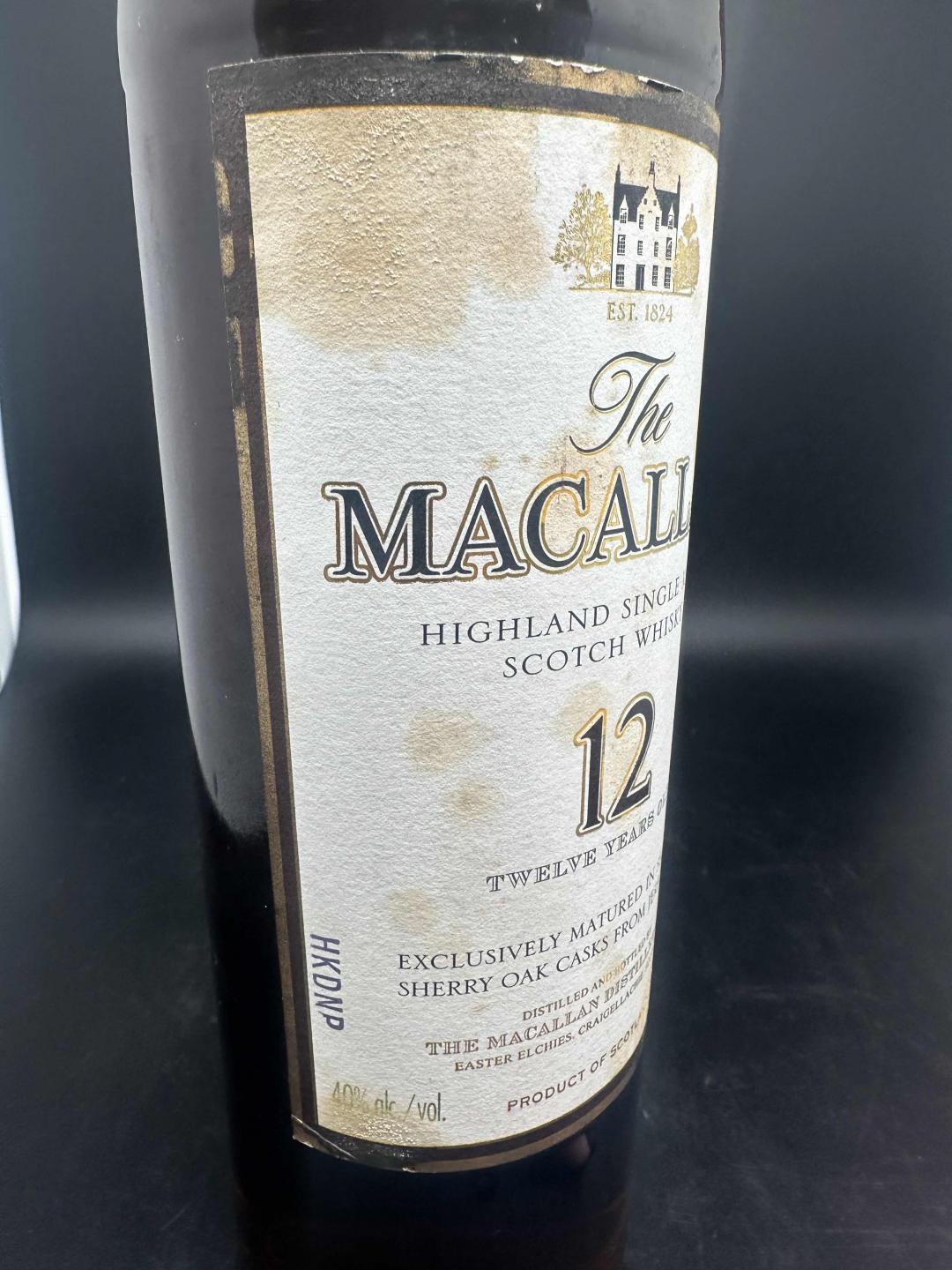 旧版麦卡伦12年1L装 标瑕疵
