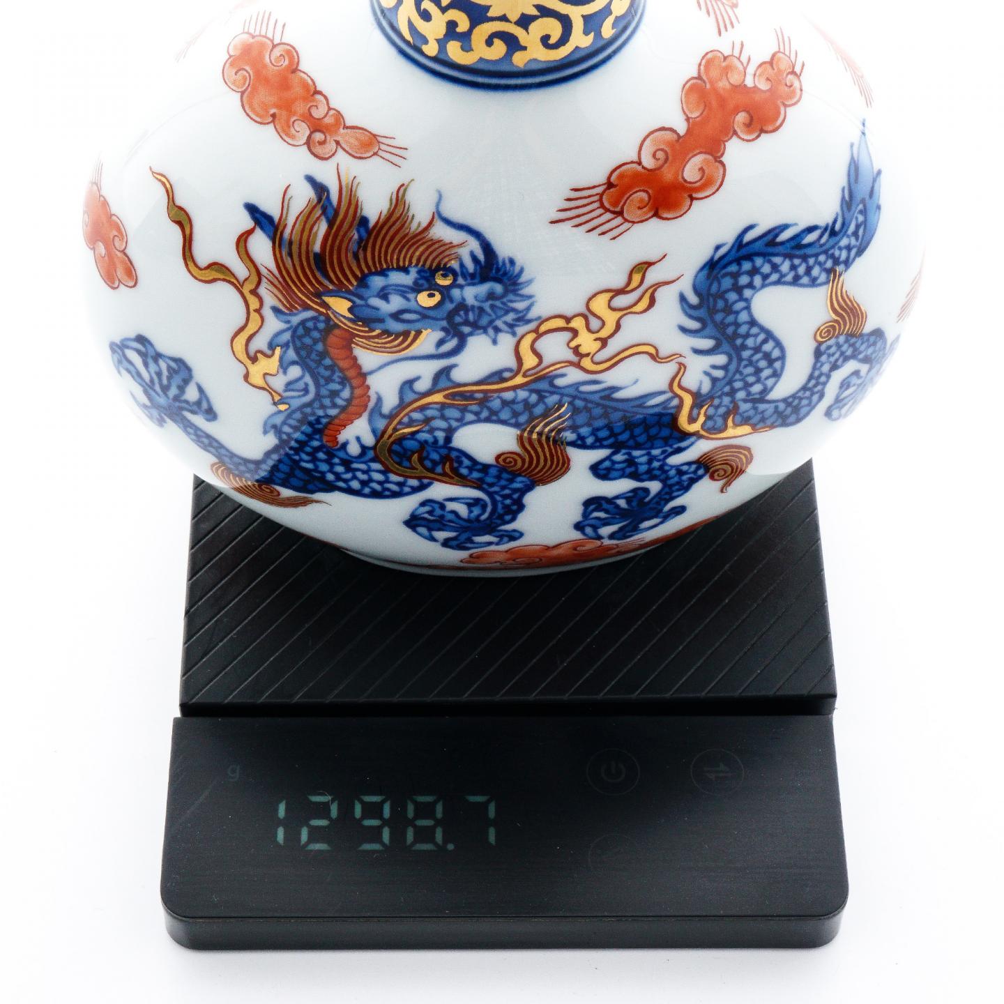 三得利染锦云龙文变形瓶有田烧600ml_大拍-酒虫网