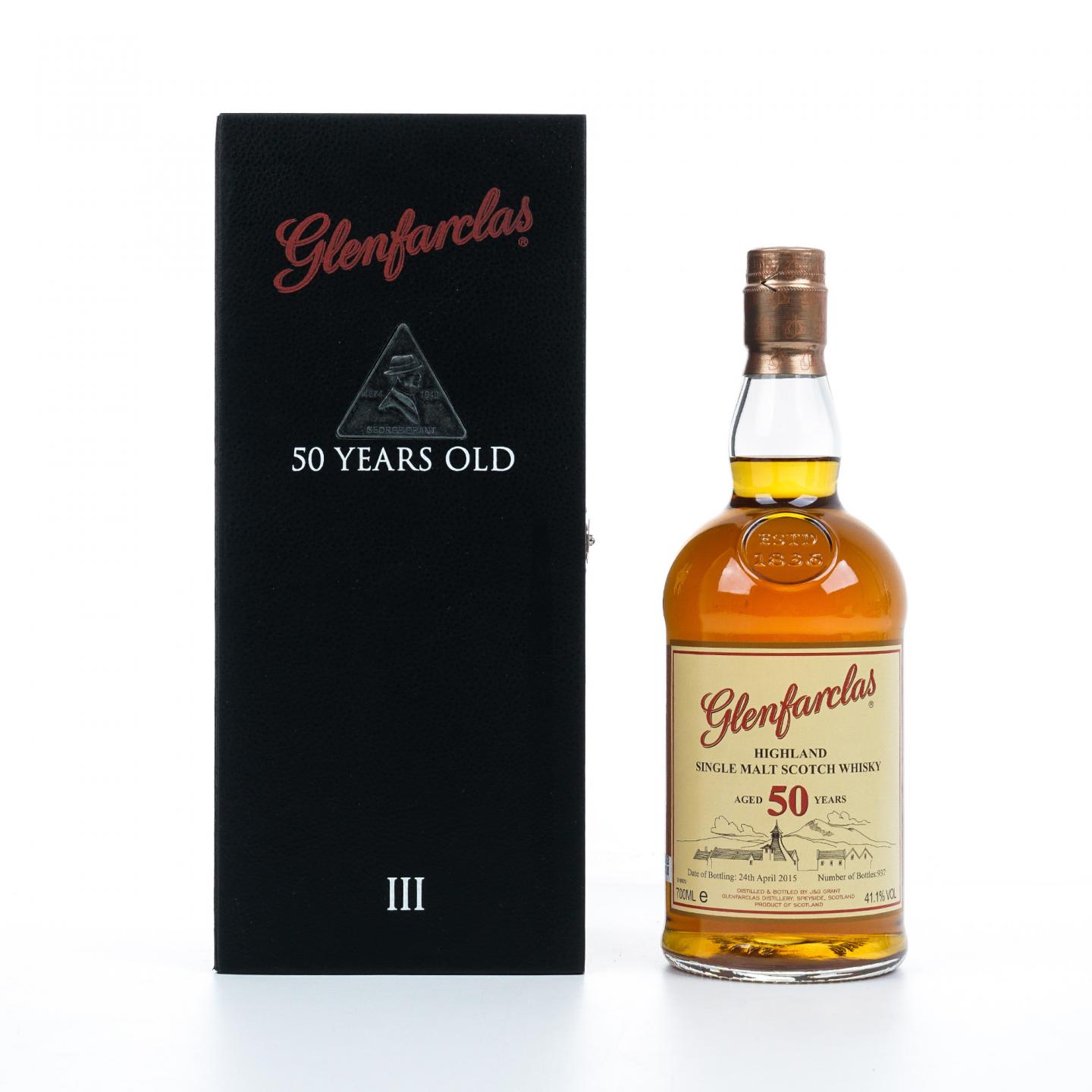 格兰花格 50年 2015 礼盒 700ml 41.1%Vol