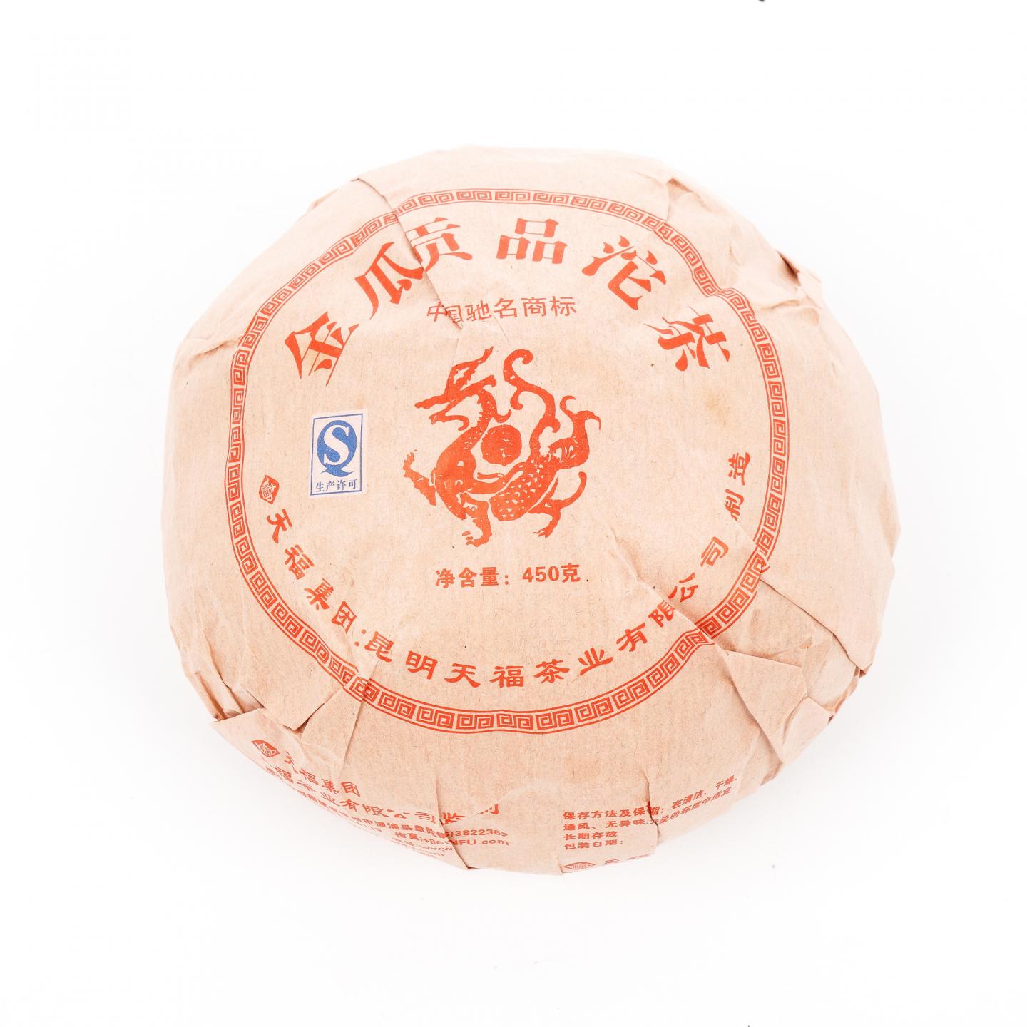 天福茗茶 金瓜贡品沱茶 497g 干仓