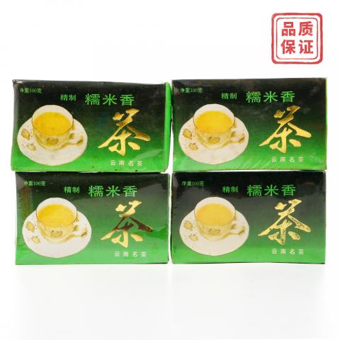 1996年 云南凤庆凤山茶厂河口分厂出品 糯米香茶 100g*4盒组 干仓