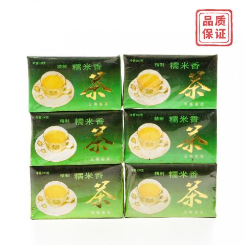 1996年 云南凤庆凤山茶厂河口分厂出品 糯米香茶 100g*6盒组 干仓