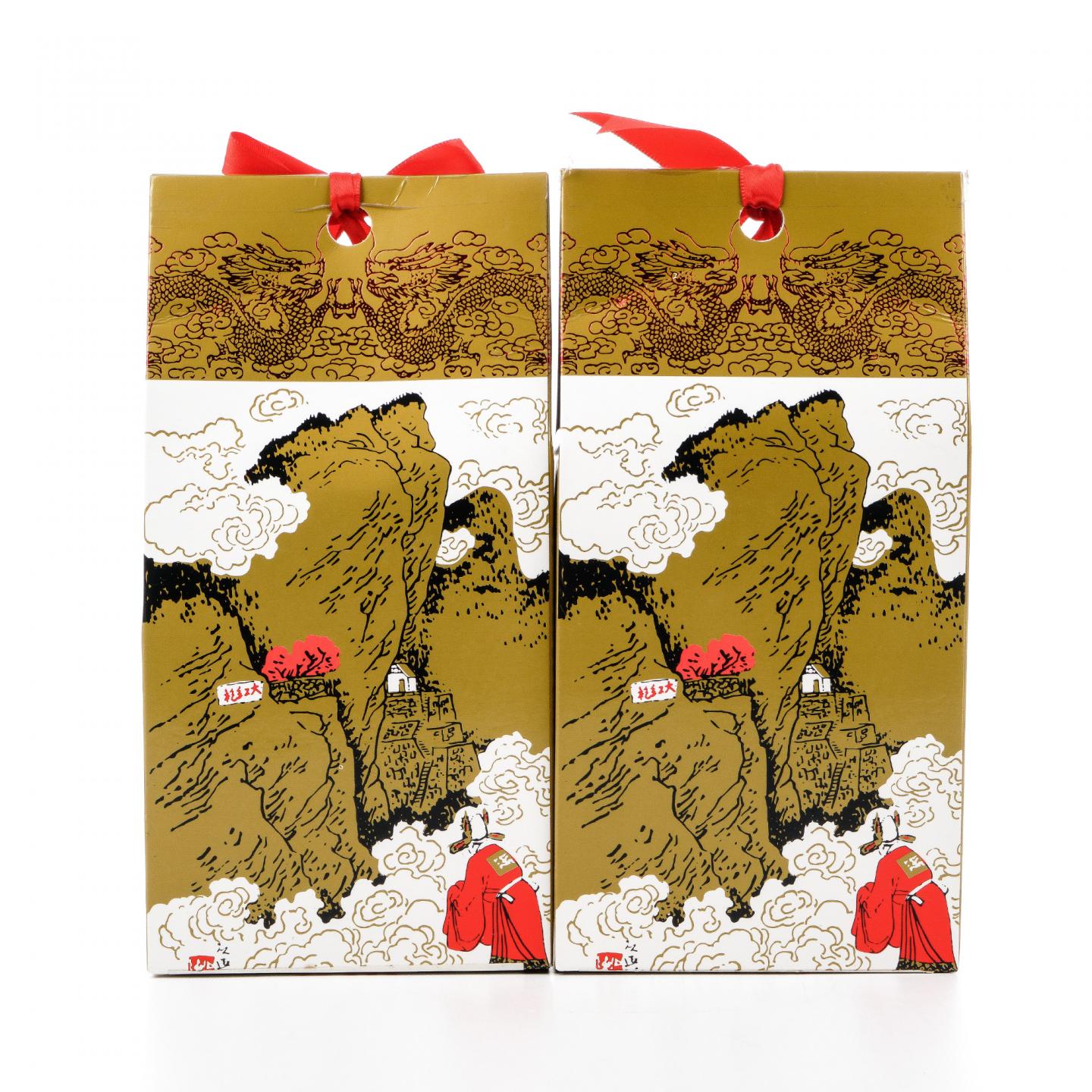 1999年 武夷天龙茶厂 八三茶人陈椽题 大红袍 两盒*125g 干仓