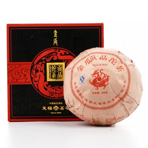 天福茗茶 金瓜贡品沱茶 497g 干仓