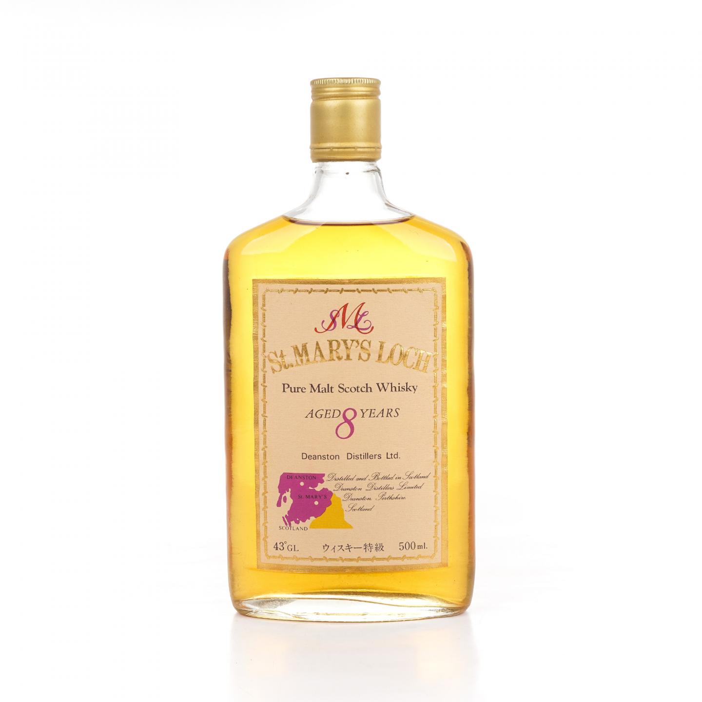丁斯顿 8年 St. Mary's Loch 纯麦苏格兰威士忌 特级 500ml