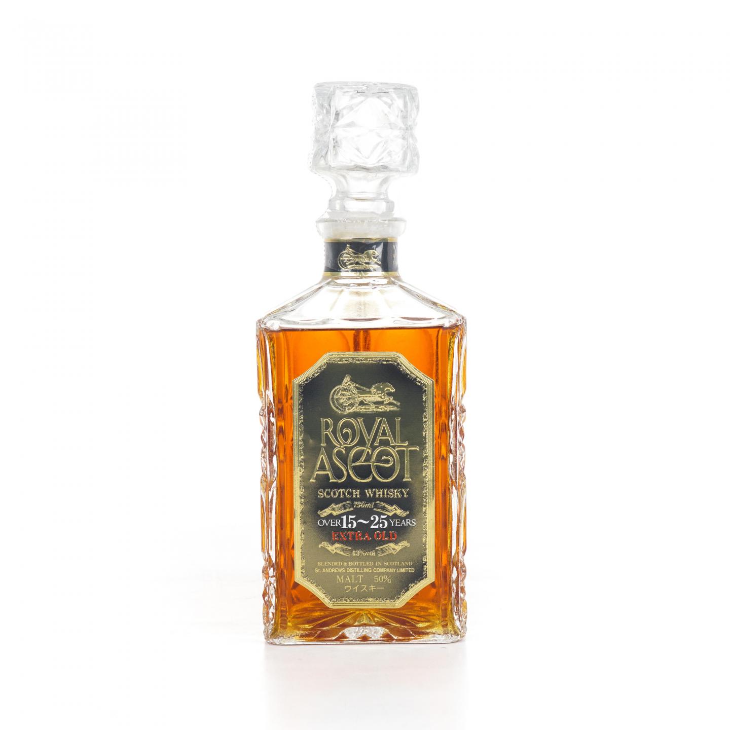 皇家阿斯科特Over15-25年苏格兰调和威士忌水晶瓶750ml_大拍-酒虫网