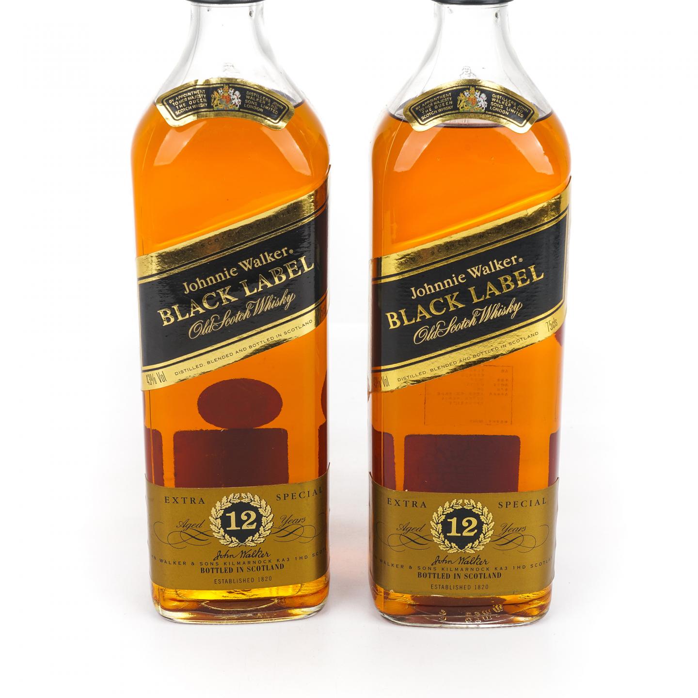 尊尼获加 黑方 12年 Extra Special 750ml*2支组