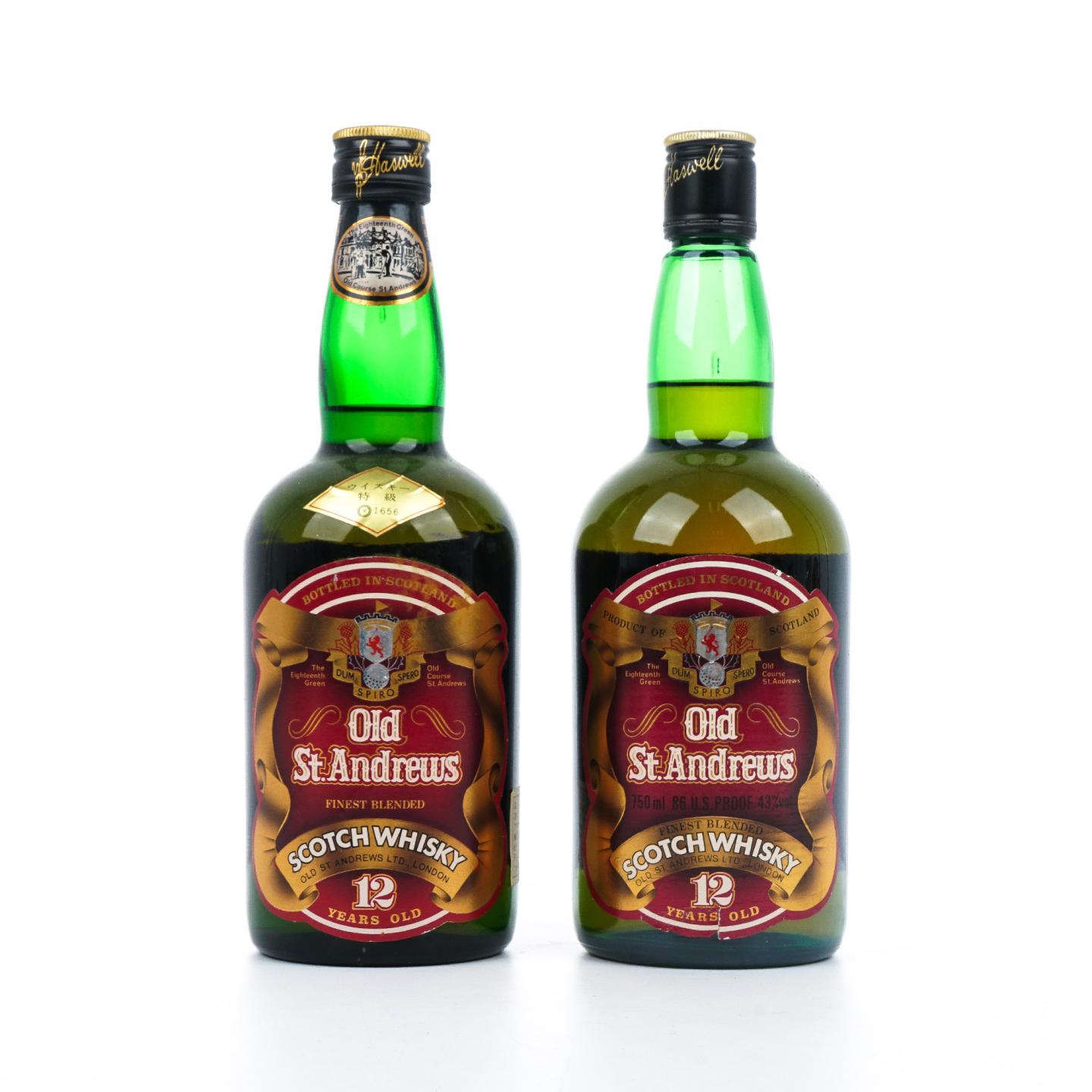 Old St. Andrews 12年苏格兰调和760ml/750ml 2瓶组_大拍-酒虫网