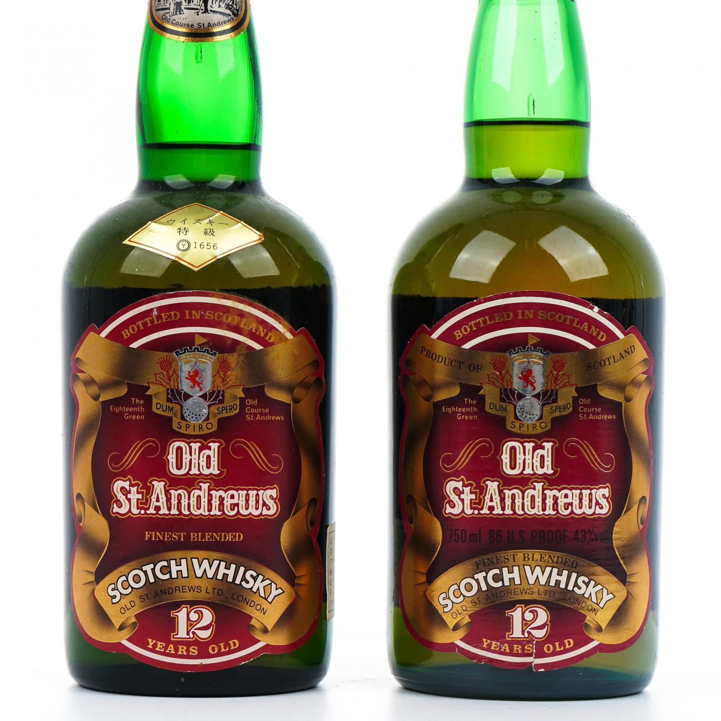 Old St. Andrews 12年苏格兰调和760ml/750ml 2瓶组_大拍-酒虫网