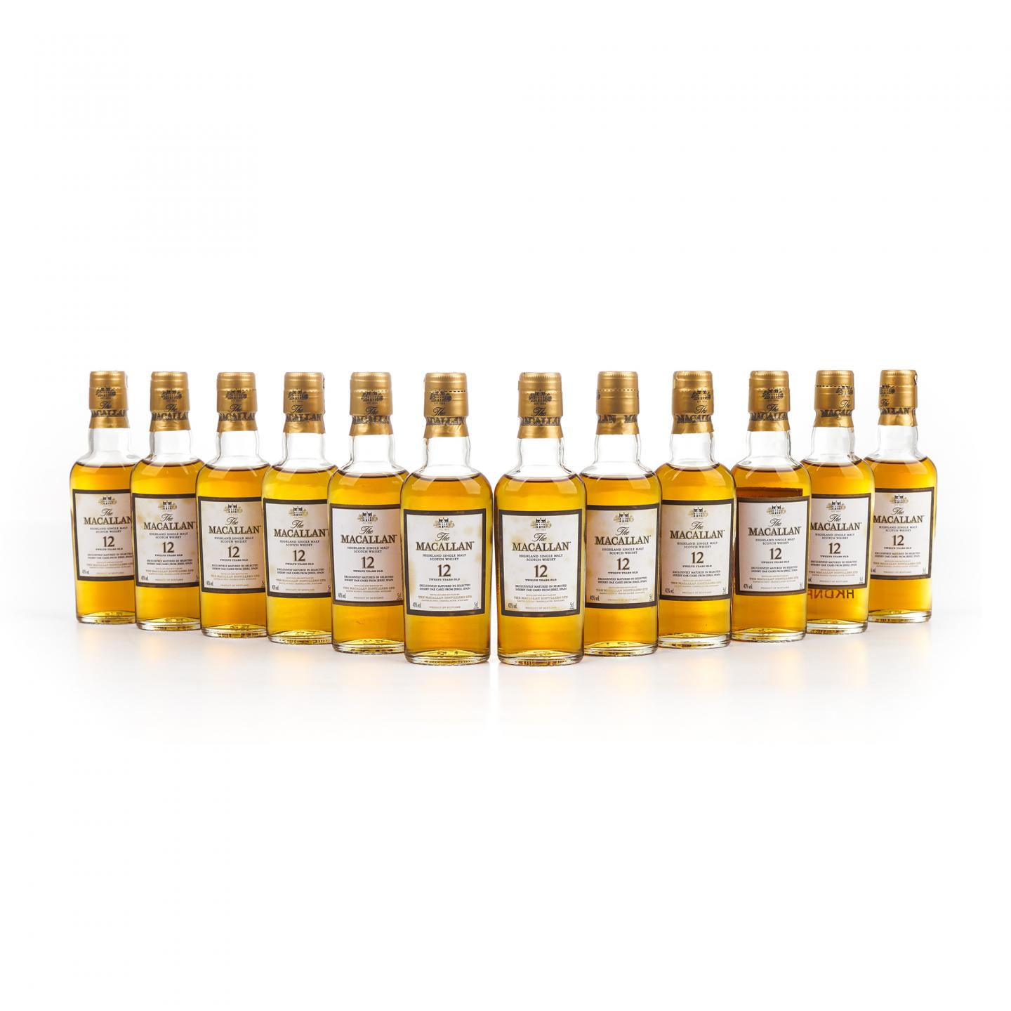 【酒版】Macallan 麦卡伦 12年 雪莉 50ml*12瓶组