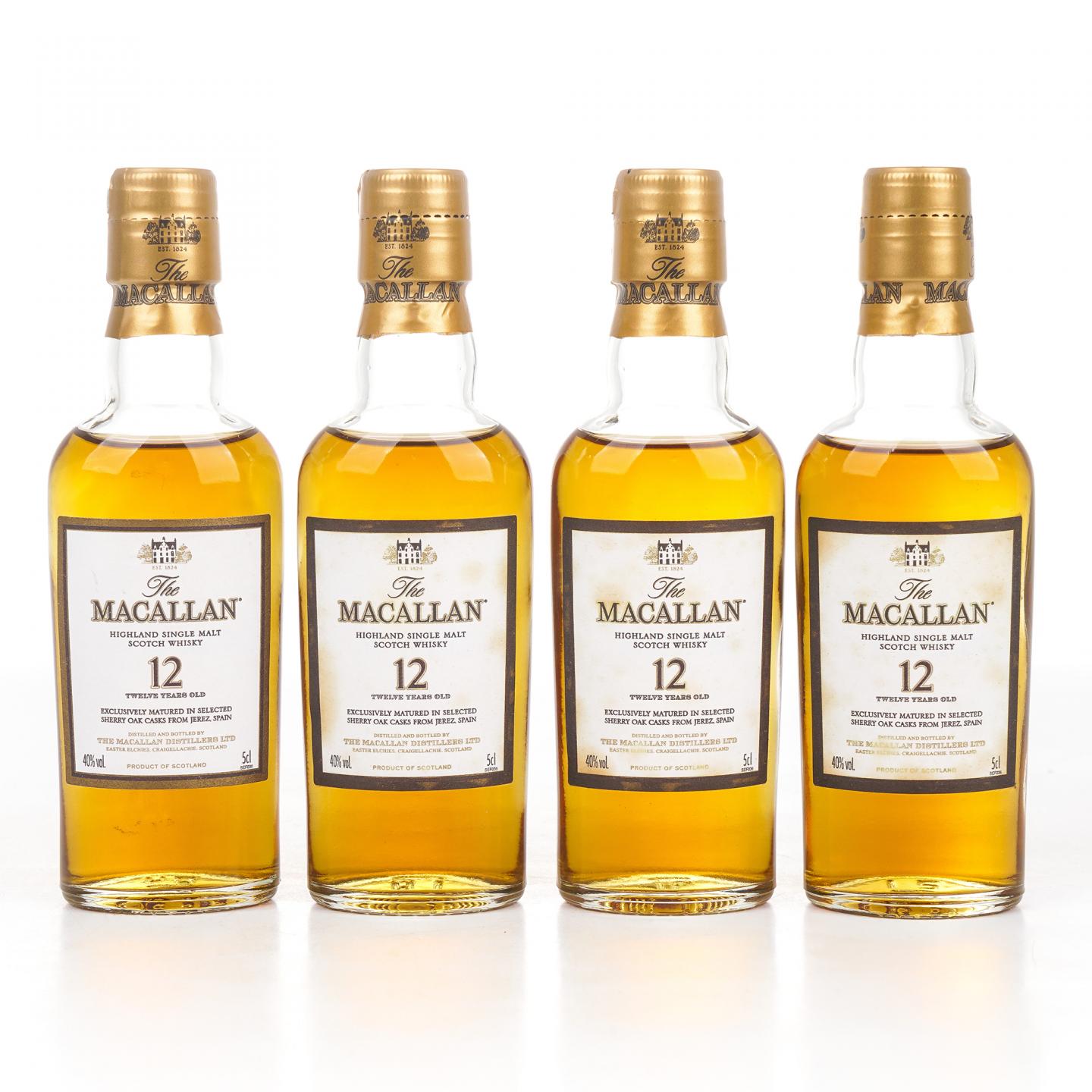 【酒版】Macallan 麦卡伦 12年 雪莉 50ml*12瓶组