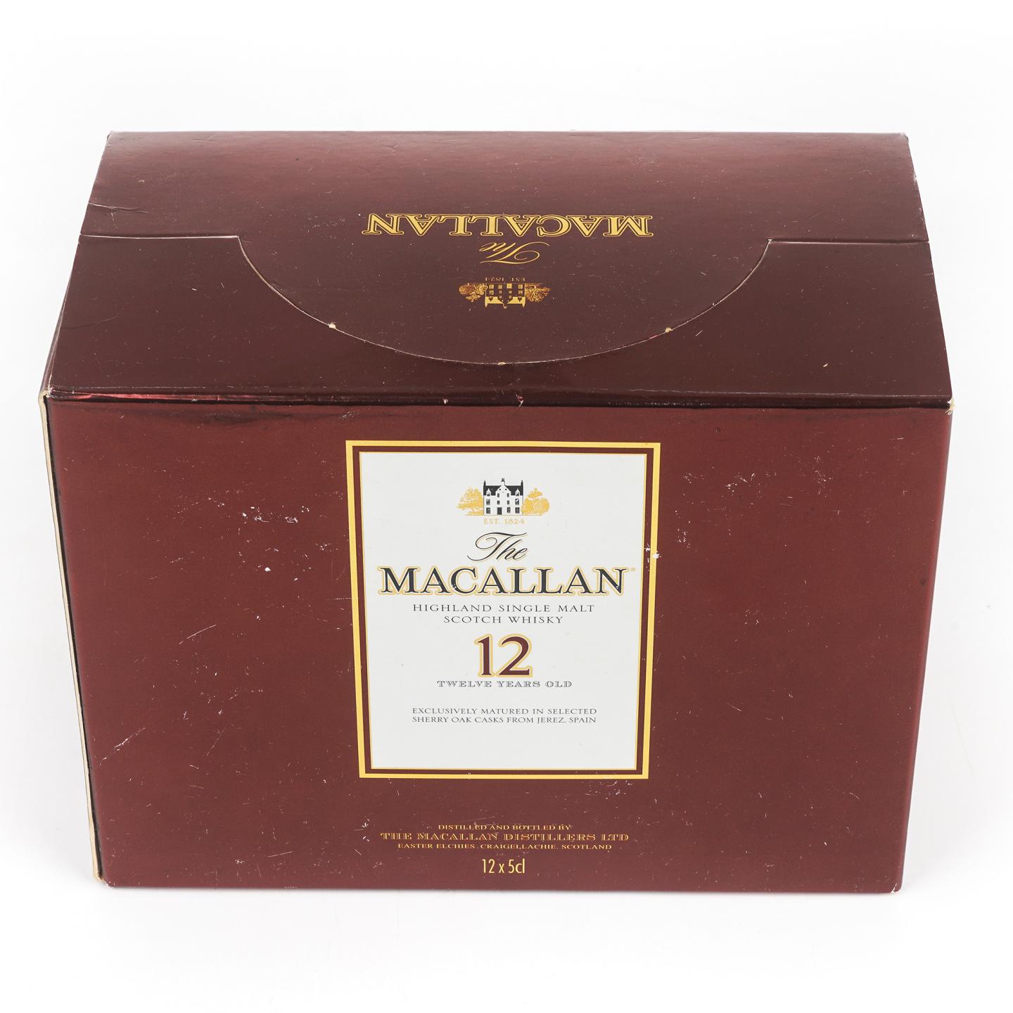 【酒版】Macallan 麦卡伦 12年 雪莉 50ml*12瓶组