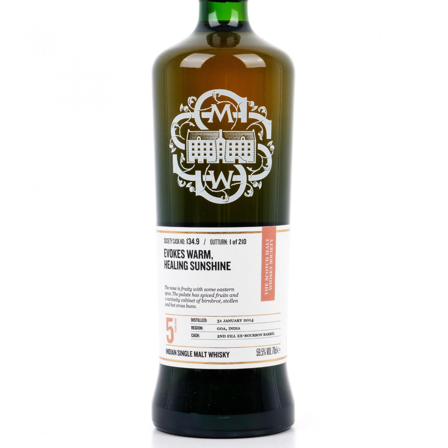 SMWS 134.9 John 5年 2014 印度威士忌