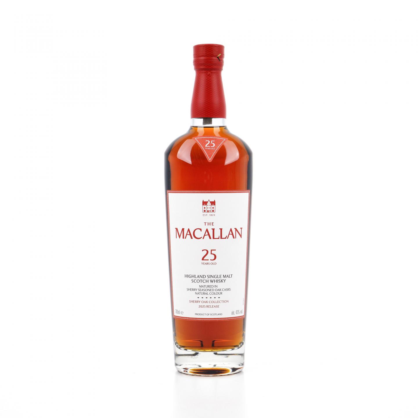 麦卡伦 25年 2025 雪莉桶 木礼盒 700ml