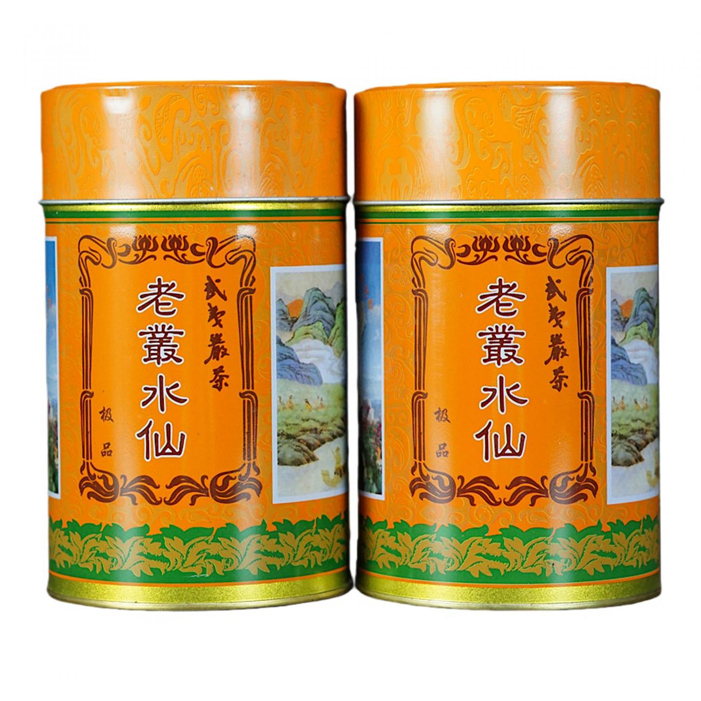 1998年 武夷山市九曲茶厂 原箱建县一千周年纪念 老枞水仙 3罐*125g 干仓