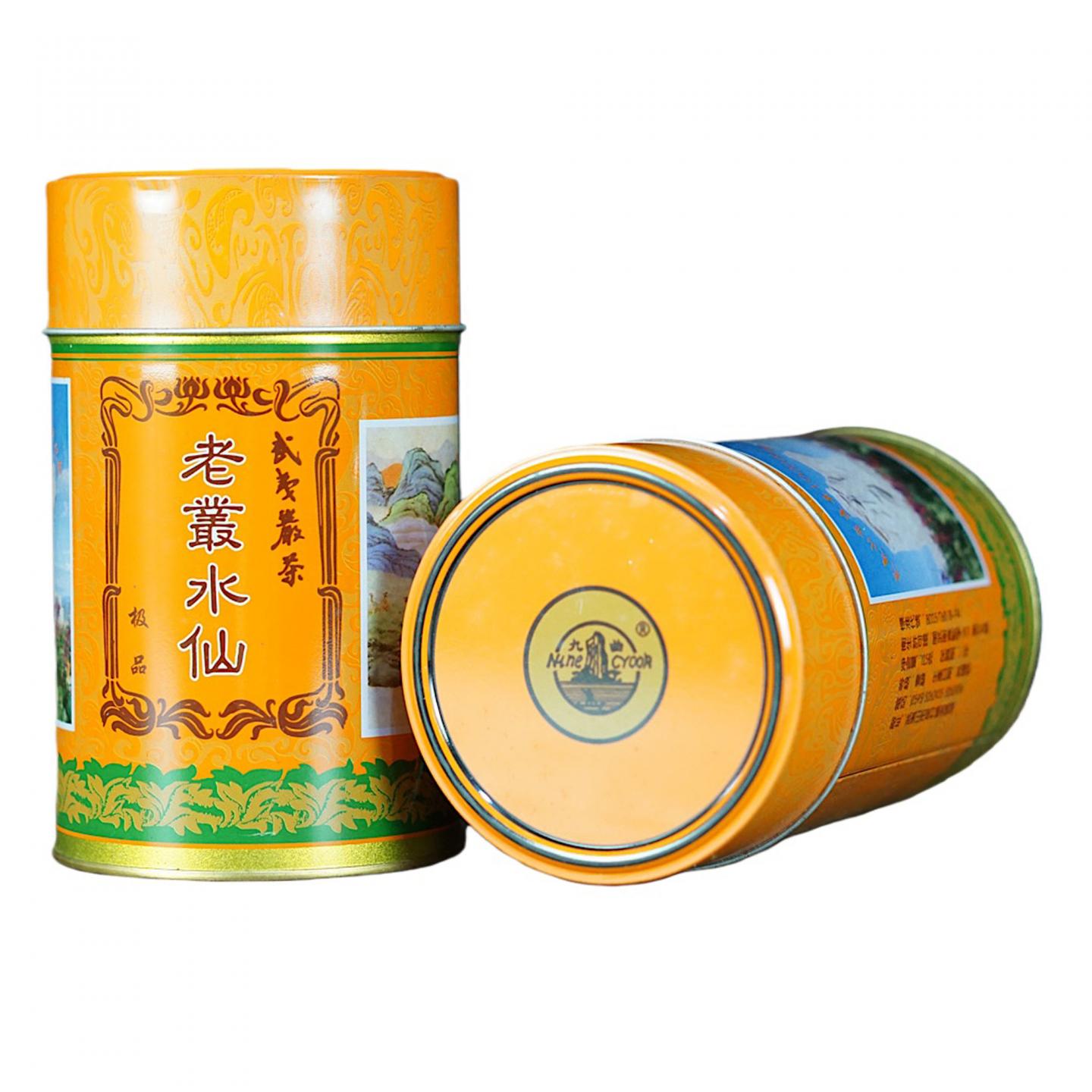 1998年 武夷山市九曲茶厂 原箱建县一千周年纪念 老枞水仙 3罐*125g 干仓