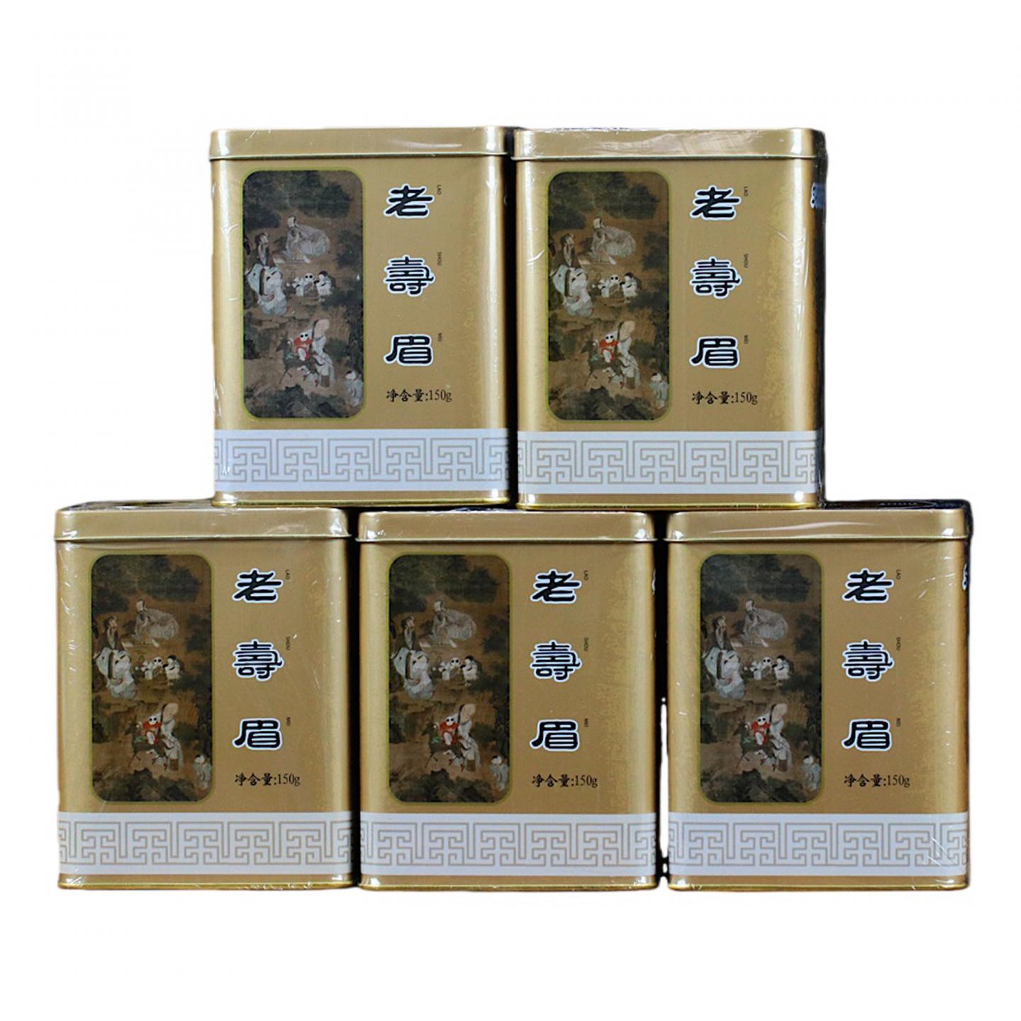 2003年 出口级福鼎白茶 老寿眉 5罐*150克 干仓