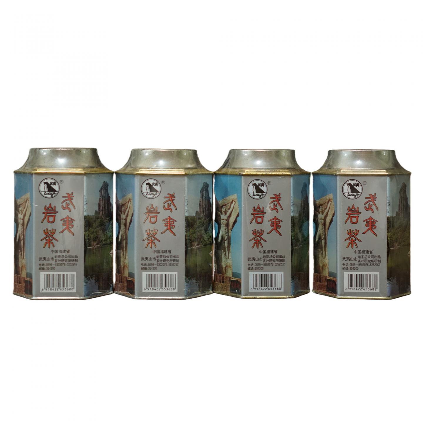 1990年代 岩茶总公司茶叶研究所 武夷岩茶一等品肉桂 4罐*125g 干仓