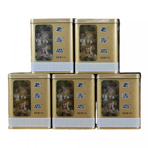 2003年 出口级福鼎白茶 老寿眉 5罐*150克 干仓
