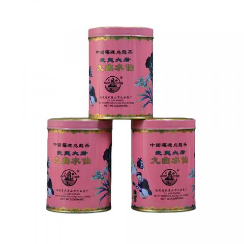 1998年 武夷山市九曲茶厂 原箱大岩产区九曲水仙 125g*3罐 干仓
