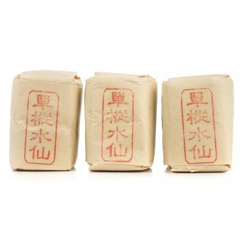 1990年代 中茶公司出口金记茶行 甲级武夷名枞单枞水仙 3包*50克 干仓