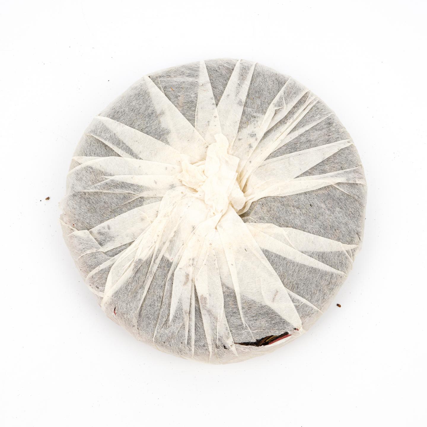 1990年代 易武茗源号“山花吐艳”野生古茶生普 一饼 约376g 干仓