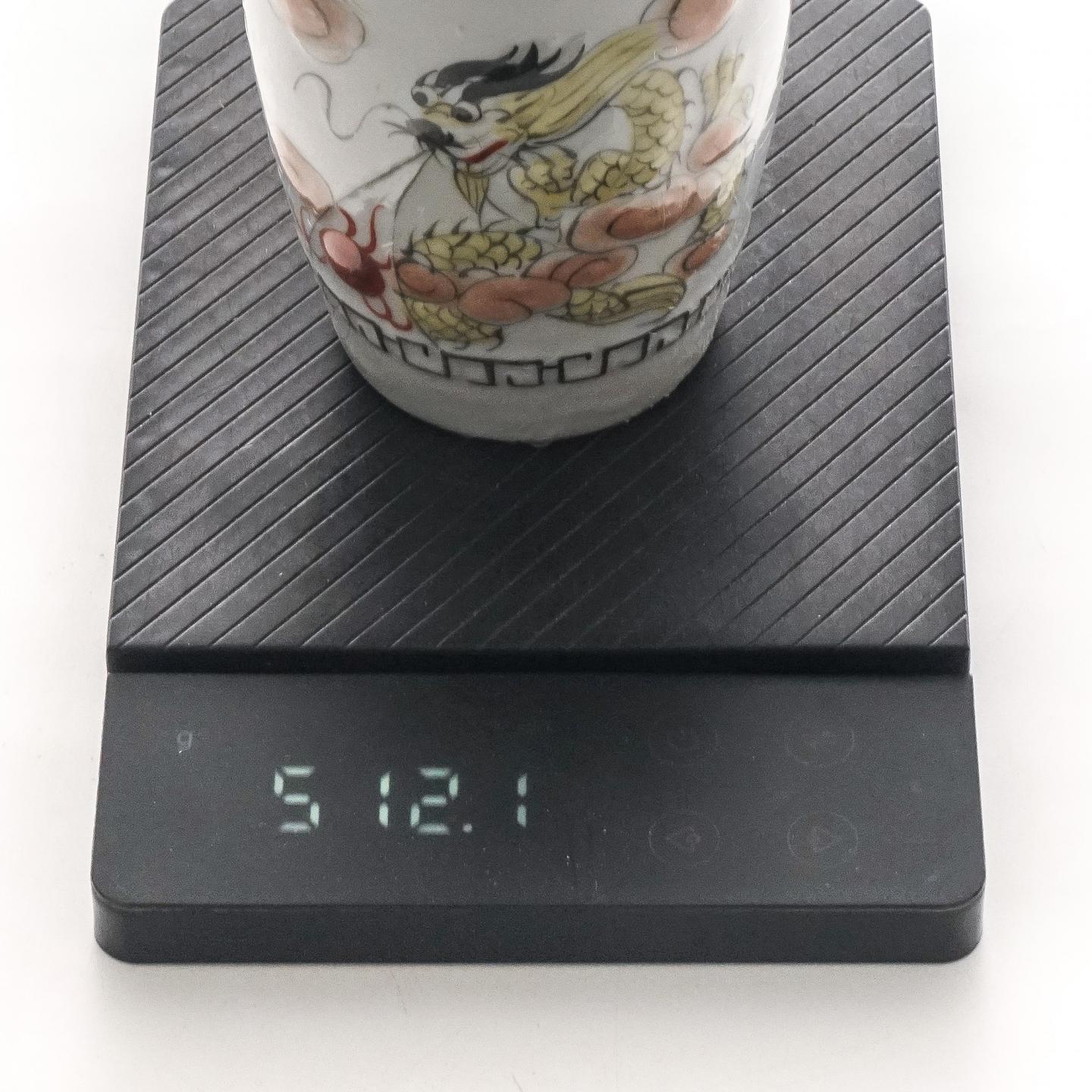 1980年代 国营霞浦茶厂 文峰牌描金吉祥龙纹瓷瓶老茉莉花茶一罐 513g
