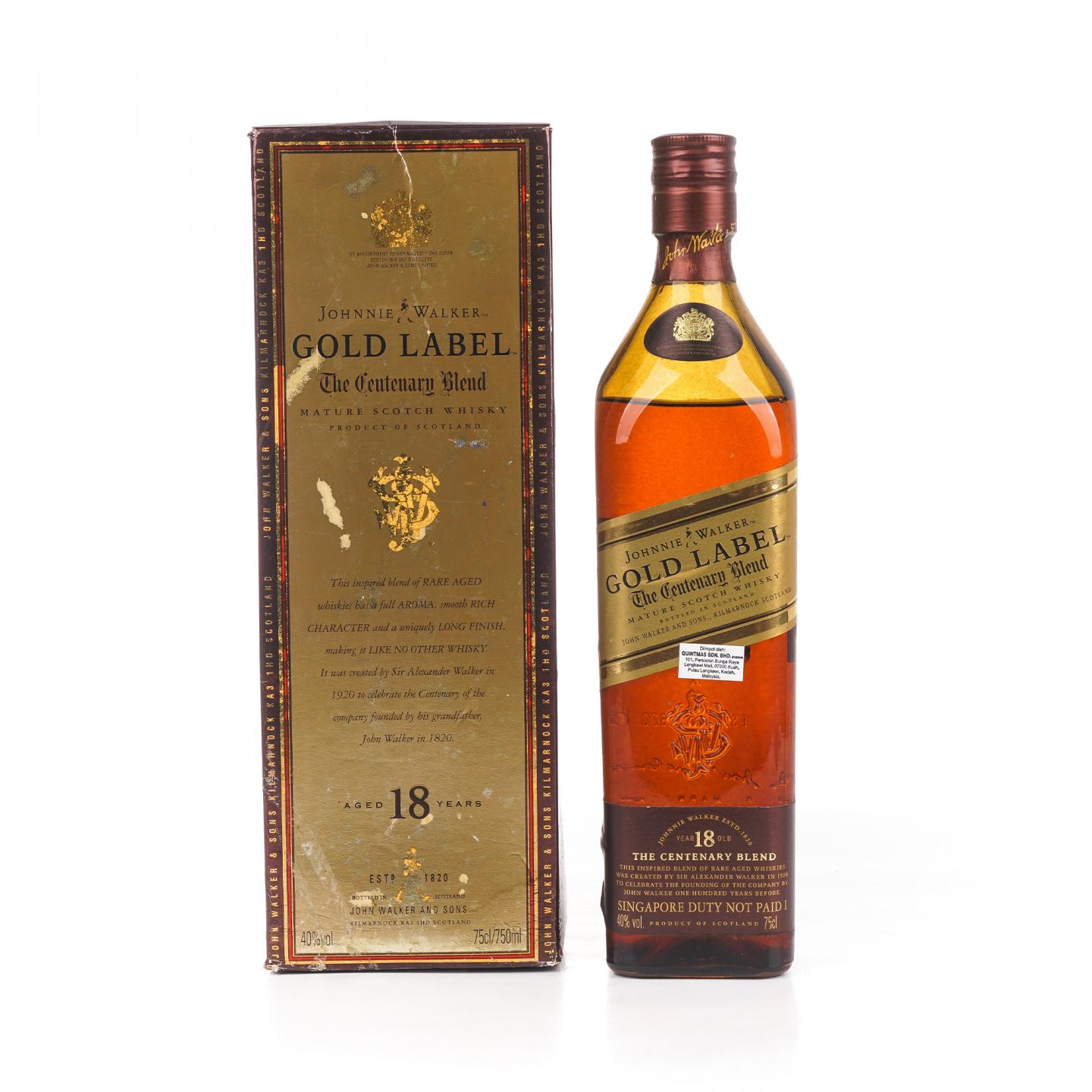 尊尼获加 18年 Gold Label 750ml